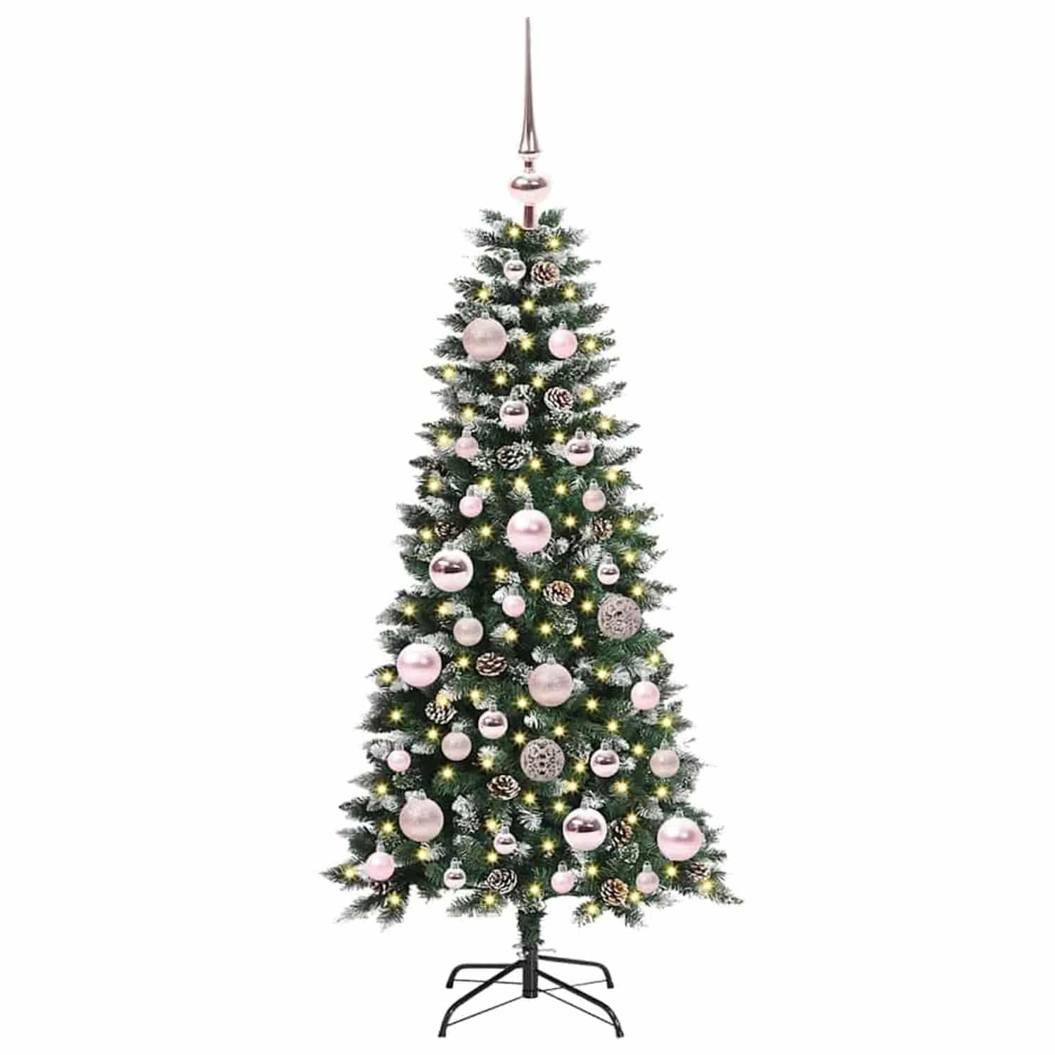 vidaXL Künstlicher Weihnachtsbaum mit 150 LEDs Grün 55 x 55 x 120 cm 3395798