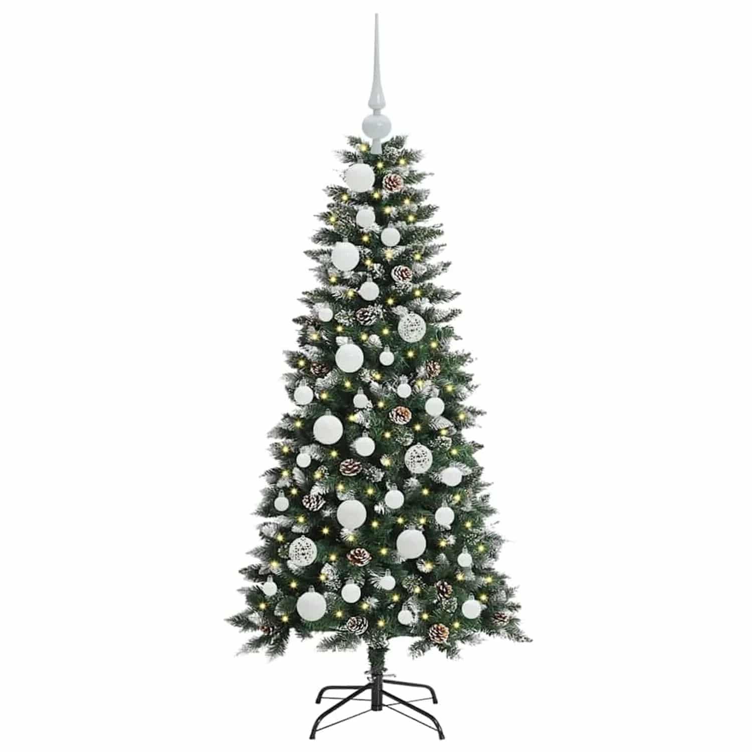 vidaXL Künstlicher Weihnachtsbaum mit 150 LEDs Grün 55 x 55 x 120 cm 3395799