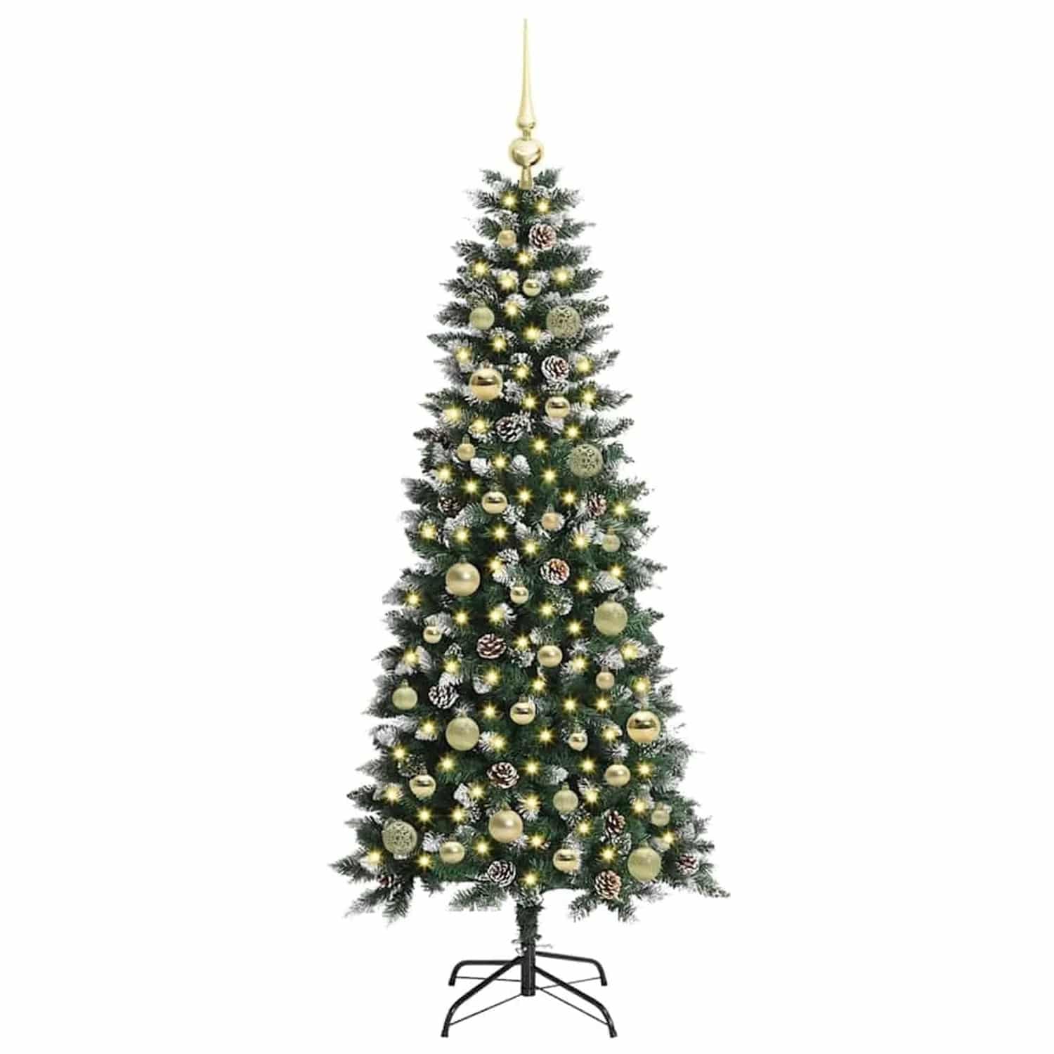 vidaXL Künstlicher Weihnachtsbaum mit 150 LEDs Grün 66 x 66 x 150 cm 3395812