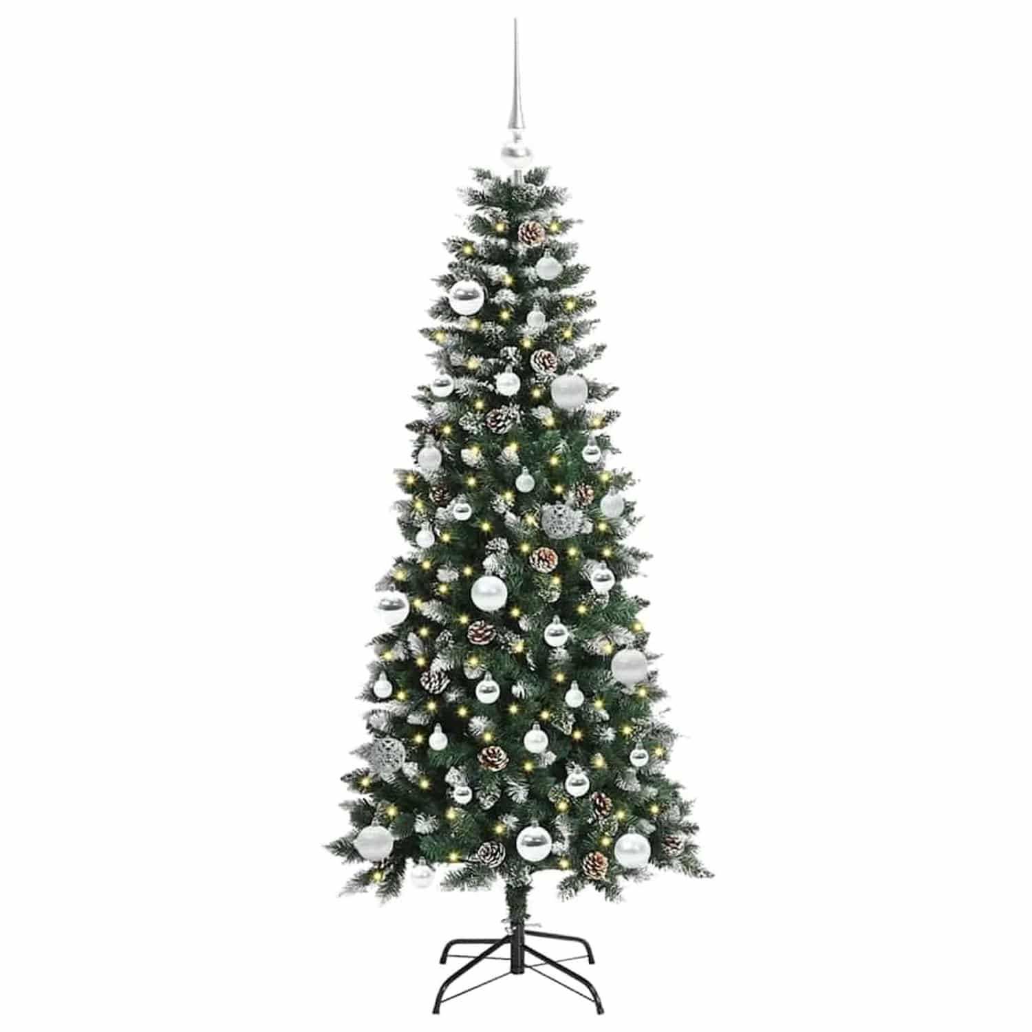 vidaXL Künstlicher Weihnachtsbaum mit 150 LEDs Grün 66 x 66 x 150 cm 3395813