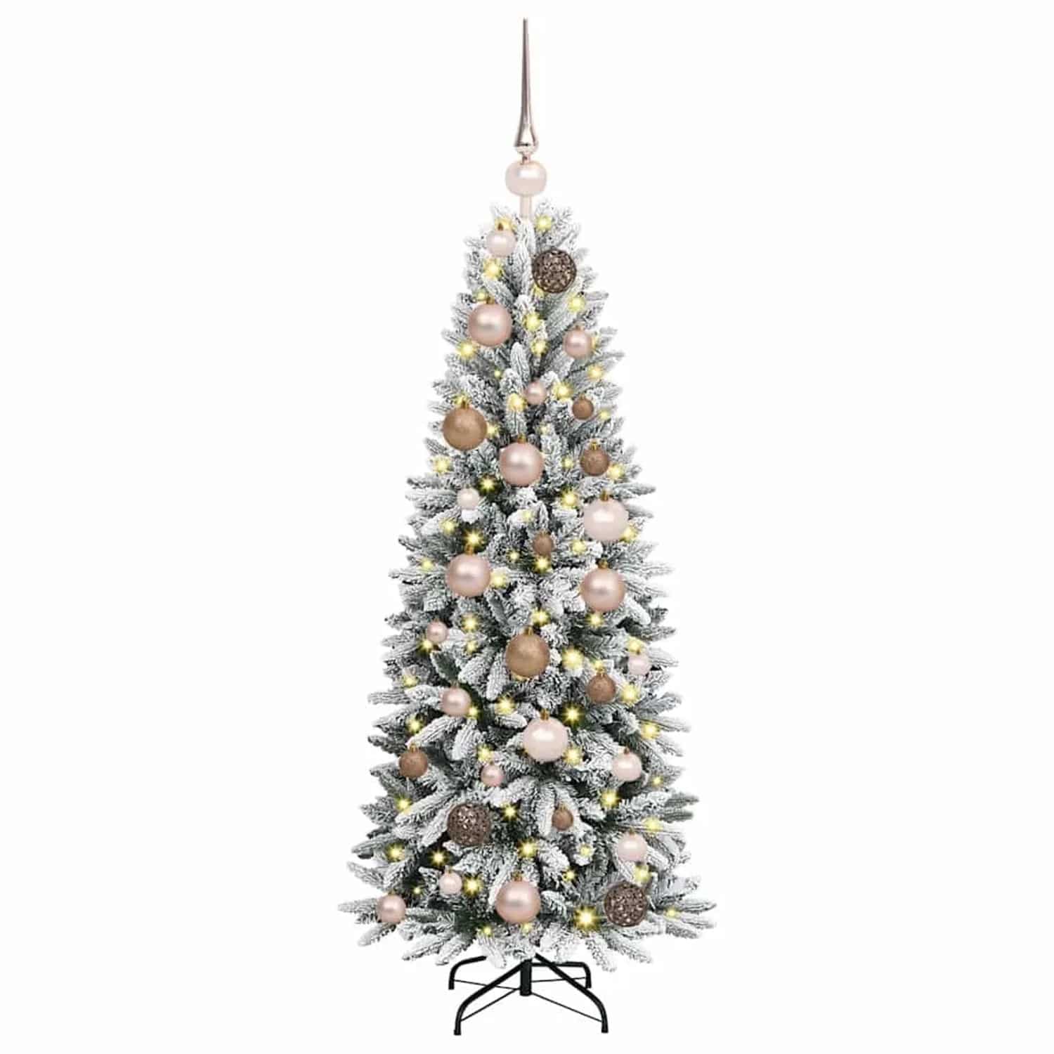 vidaXL Künstlicher Weihnachtsbaum mit 150 LEDs Weiß 53 x 53 x 120 cm 3396019