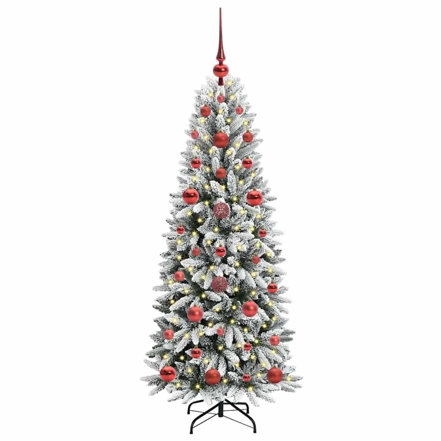 vidaXL Künstlicher Weihnachtsbaum mit 150 LEDs Weiß 53 x 53 x 120 cm 3396021