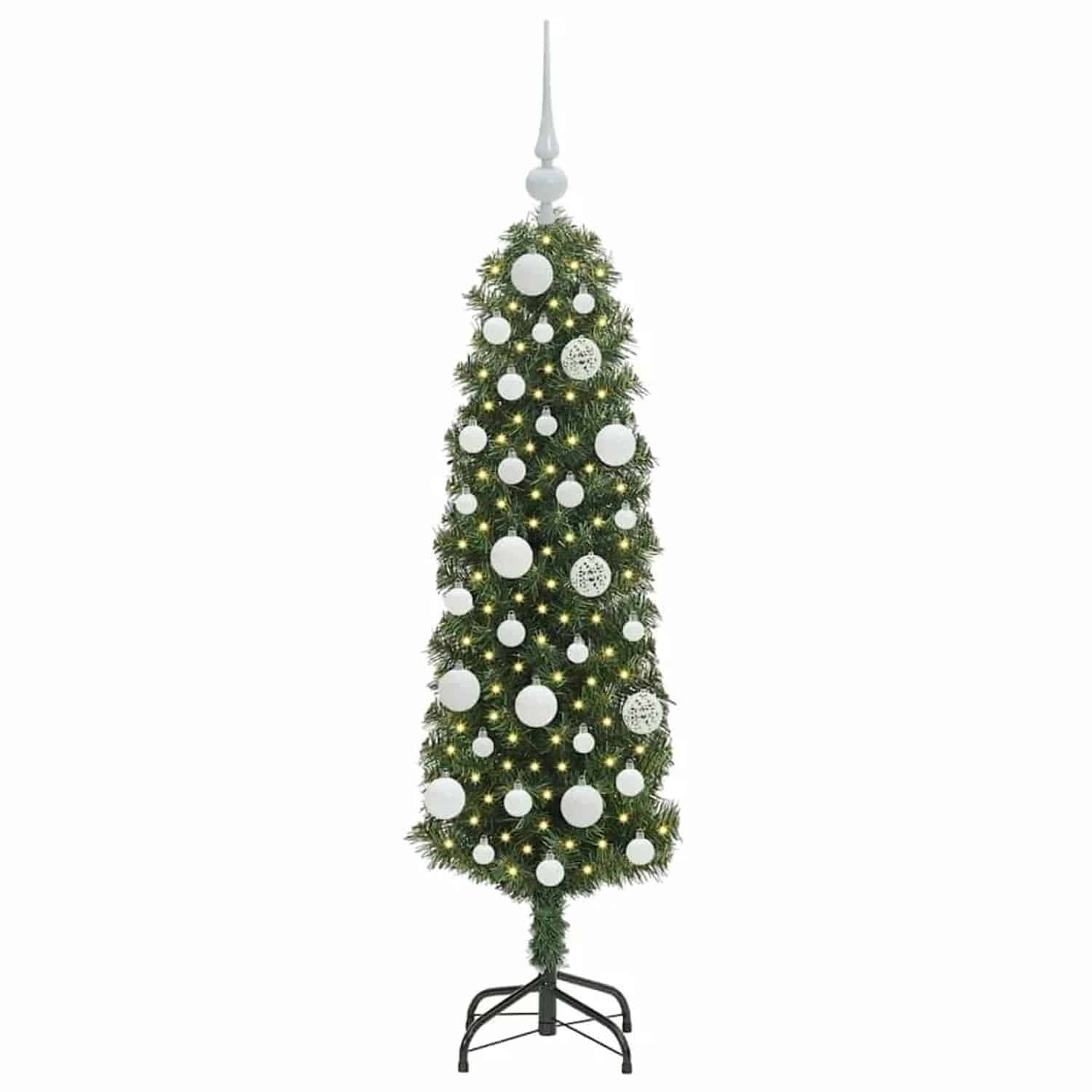 vidaXL Künstlicher Weihnachtsbaum mit 150 LEDs mit Ständer Grün 120 cm 3394924