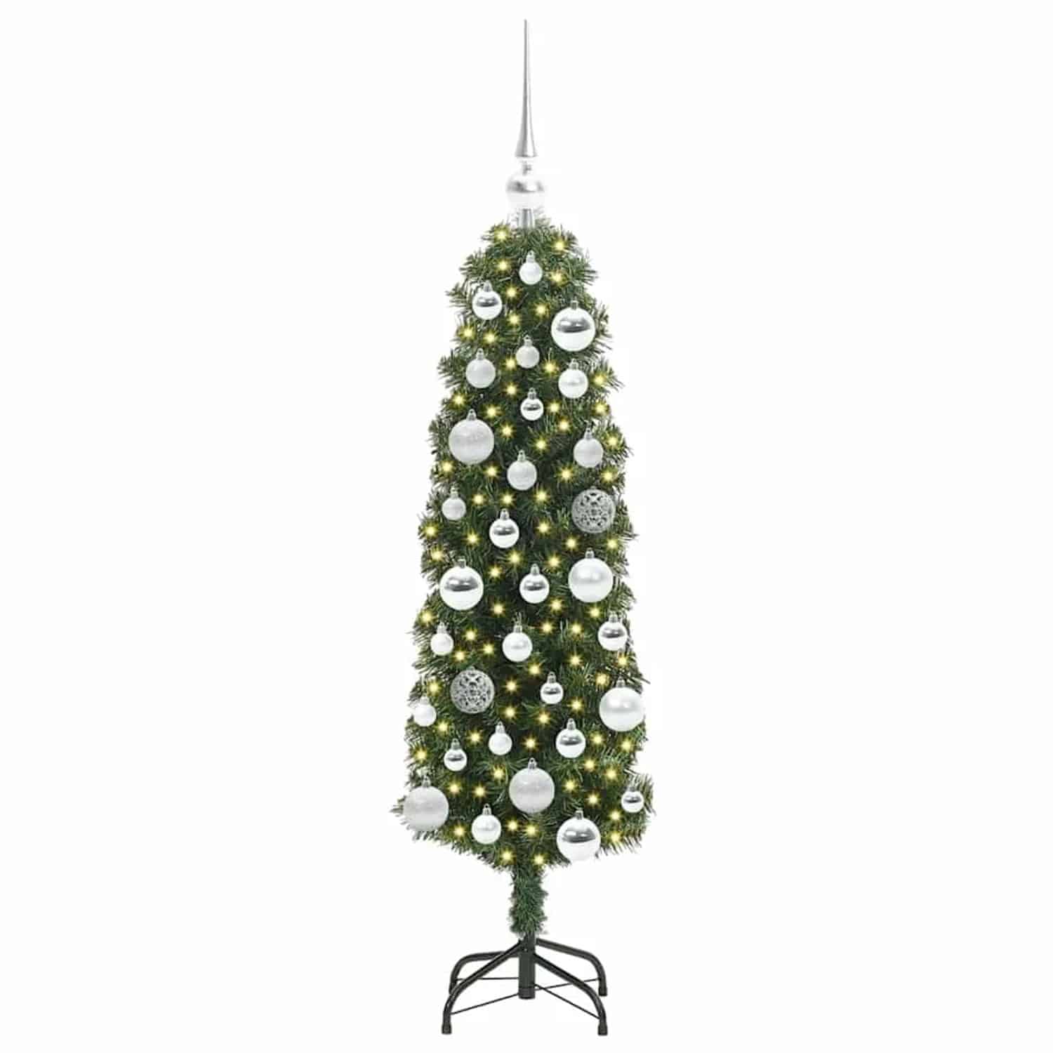 vidaXL Künstlicher Weihnachtsbaum mit 150 LEDs mit Ständer Grün 120 cm 3394926