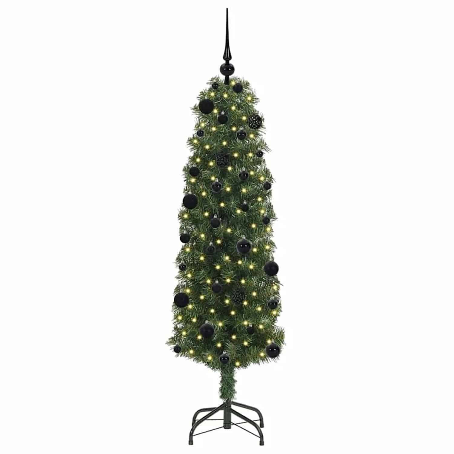 vidaXL Künstlicher Weihnachtsbaum mit 150 LEDs mit Ständer Grün 150 cm 3394931