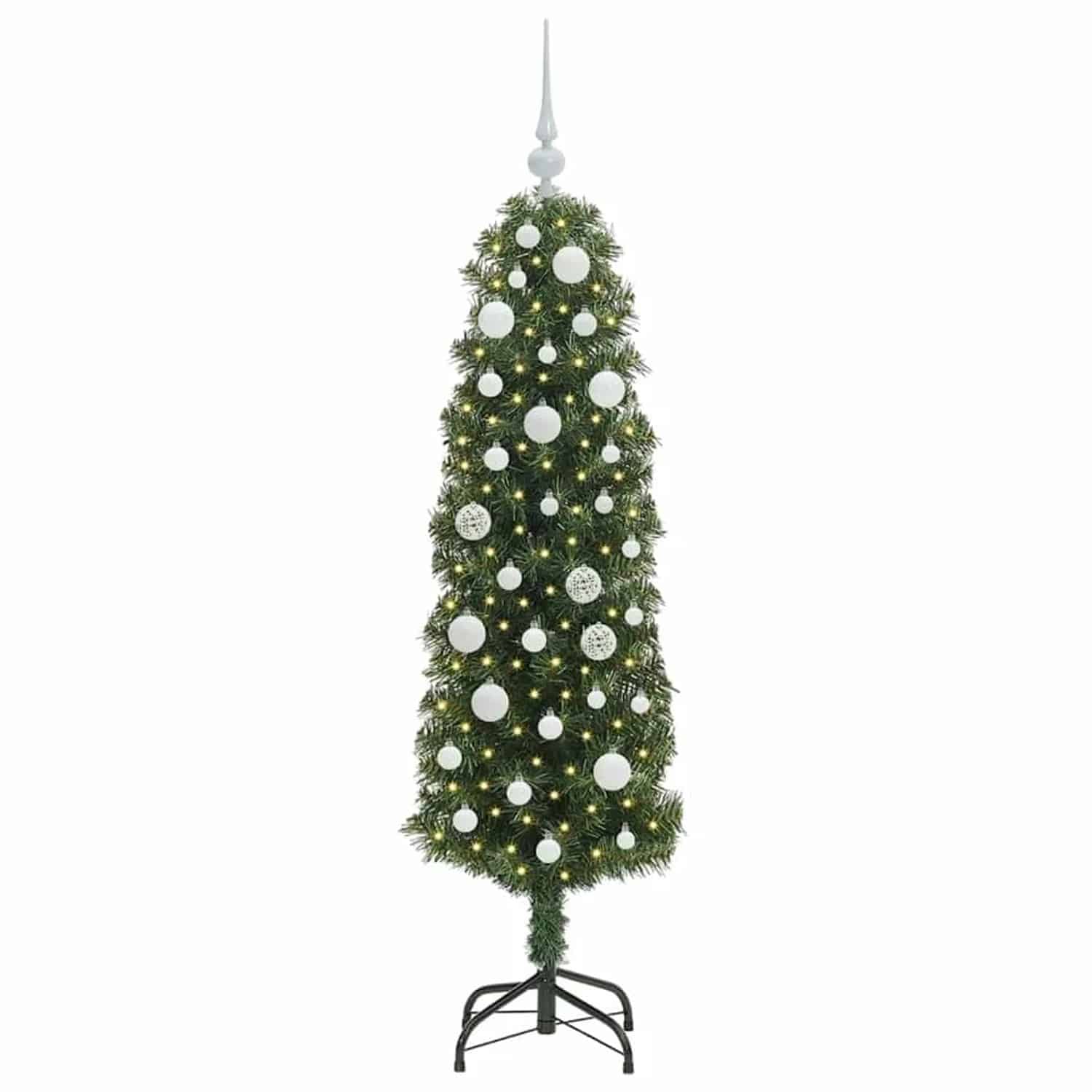vidaXL Künstlicher Weihnachtsbaum mit 150 LEDs mit Ständer Grün 150 cm 3394933