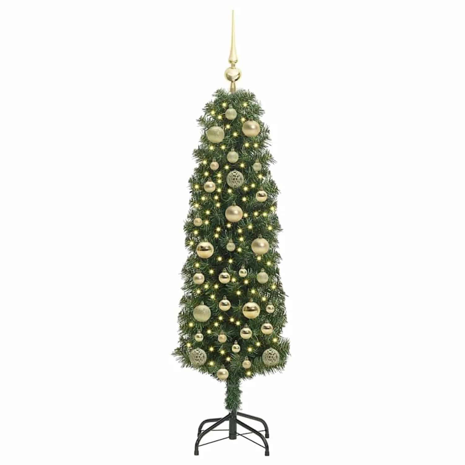 vidaXL Künstlicher Weihnachtsbaum mit 150 LEDs mit Ständer Grün 150 cm 3394934