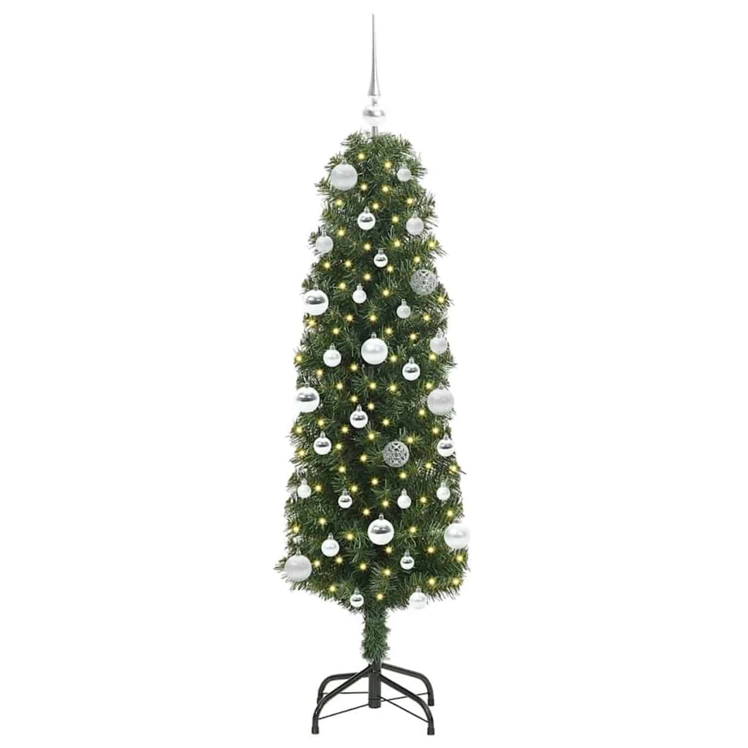 vidaXL Künstlicher Weihnachtsbaum mit 150 LEDs mit Ständer Grün 150 cm 3394935
