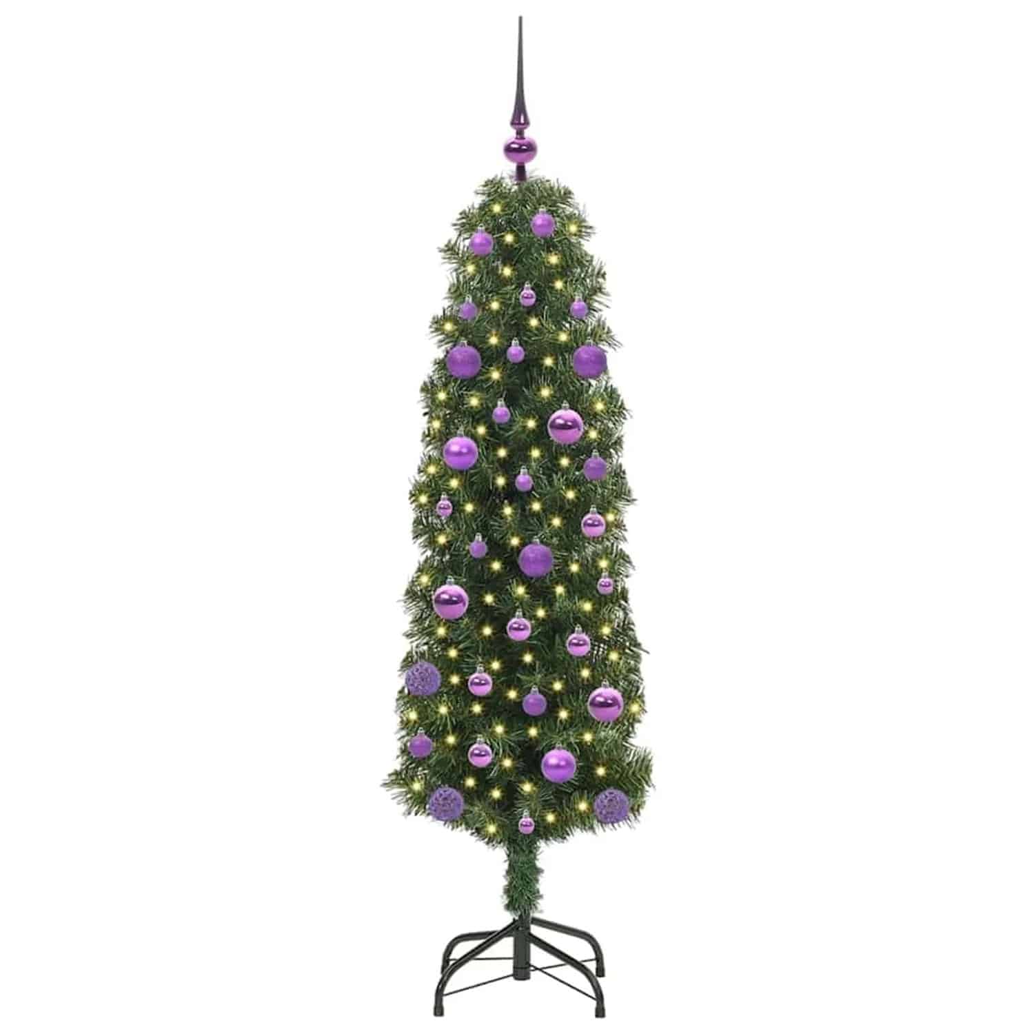 vidaXL Künstlicher Weihnachtsbaum mit 150 LEDs mit Ständer Grün 150 cm 3394936