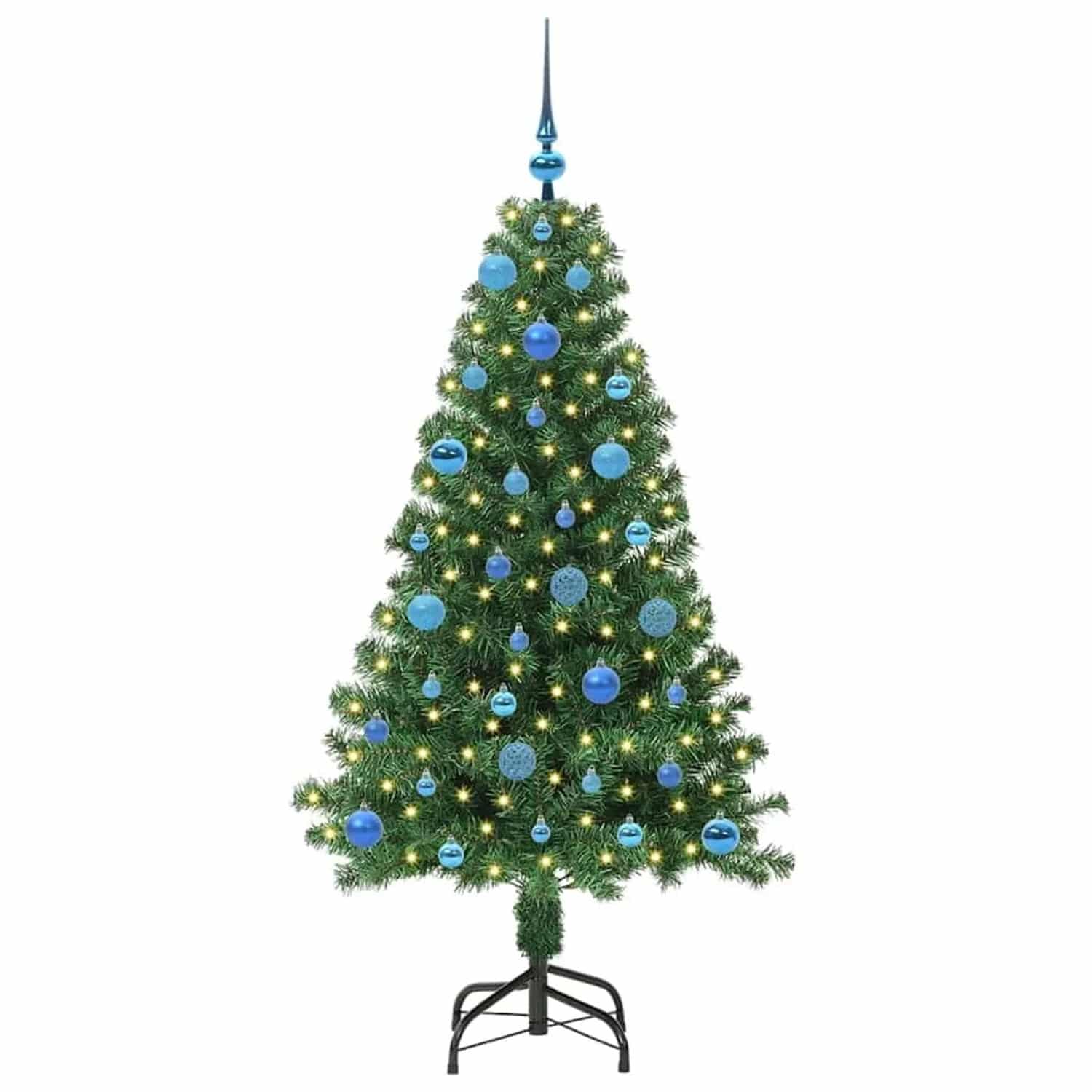 vidaXL Künstlicher Weihnachtsbaum mit 150 LEDs mit Ständer Grün 150 cm 3396907