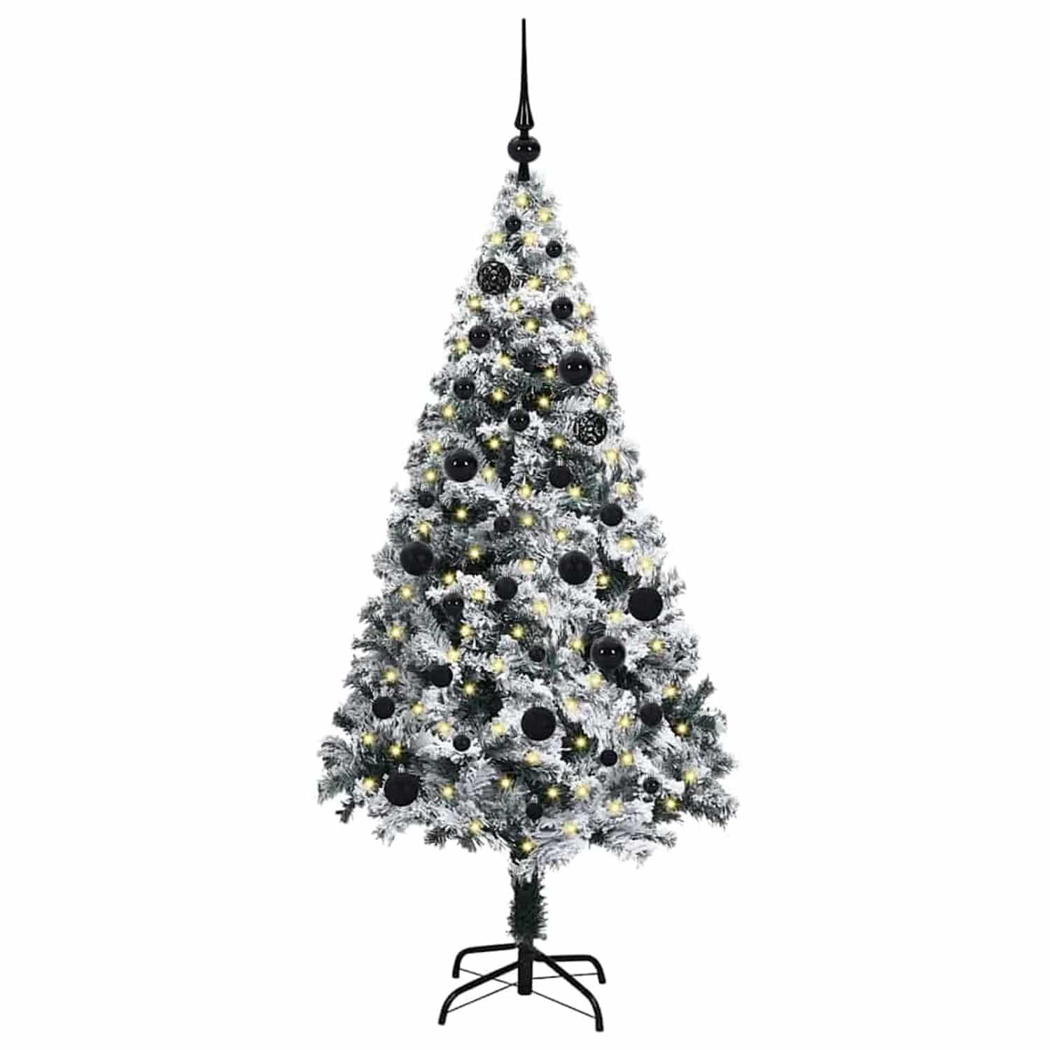 vidaXL Künstlicher Weihnachtsbaum mit 150 LEDs mit Ständer Grün 150 cm 3396950