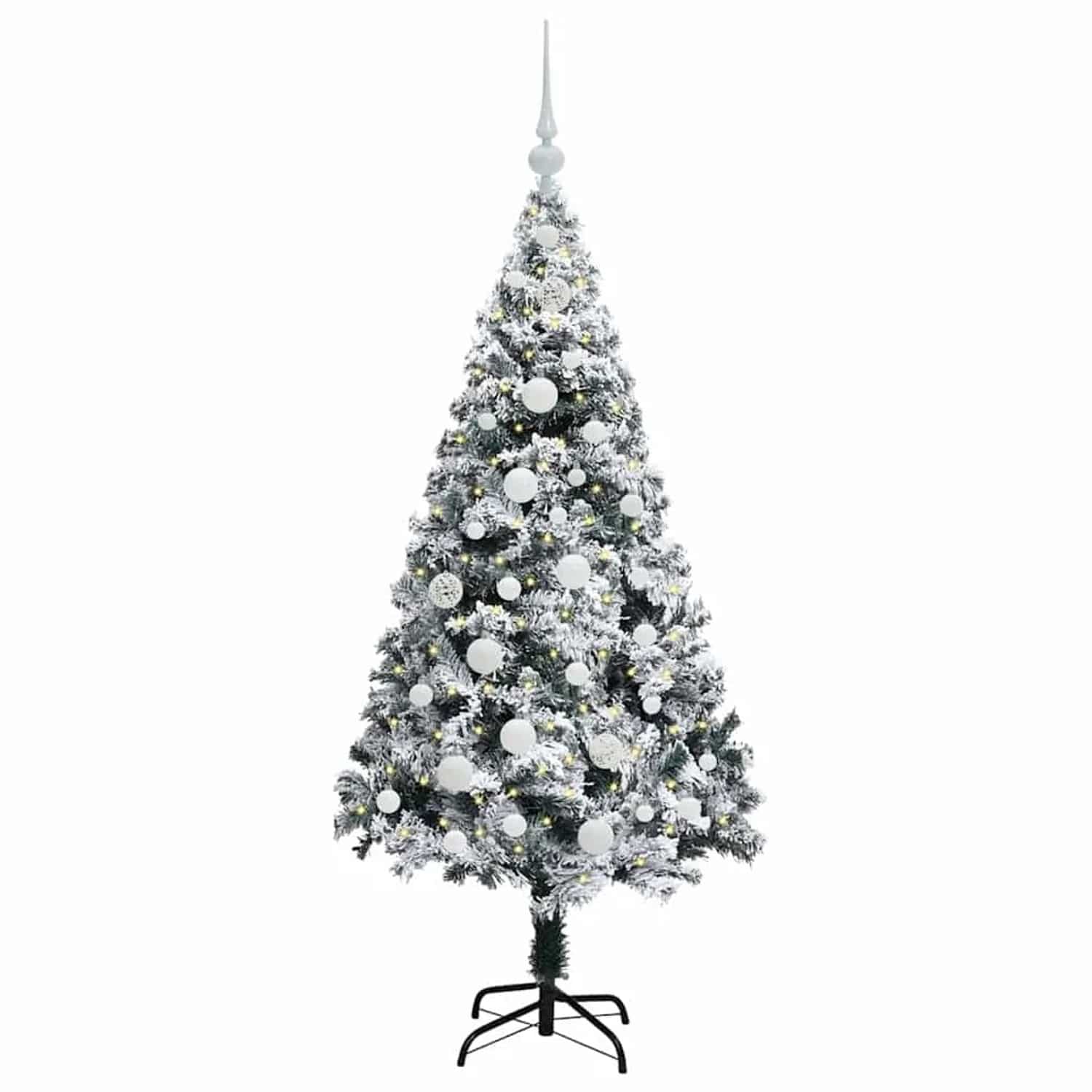 vidaXL Künstlicher Weihnachtsbaum mit 150 LEDs mit Ständer Grün 150 cm 3396952