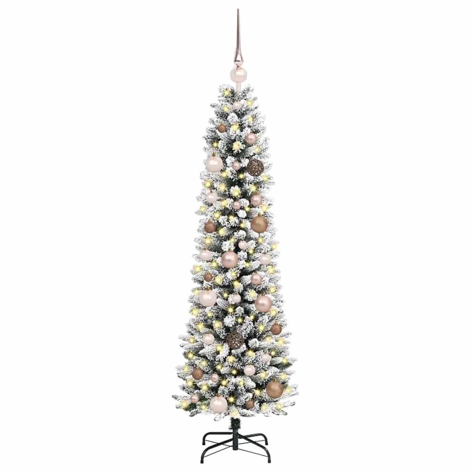 vidaXL Künstlicher Weihnachtsbaum mit 150 LEDs mit Ständer Weiß 150 cm 3396091