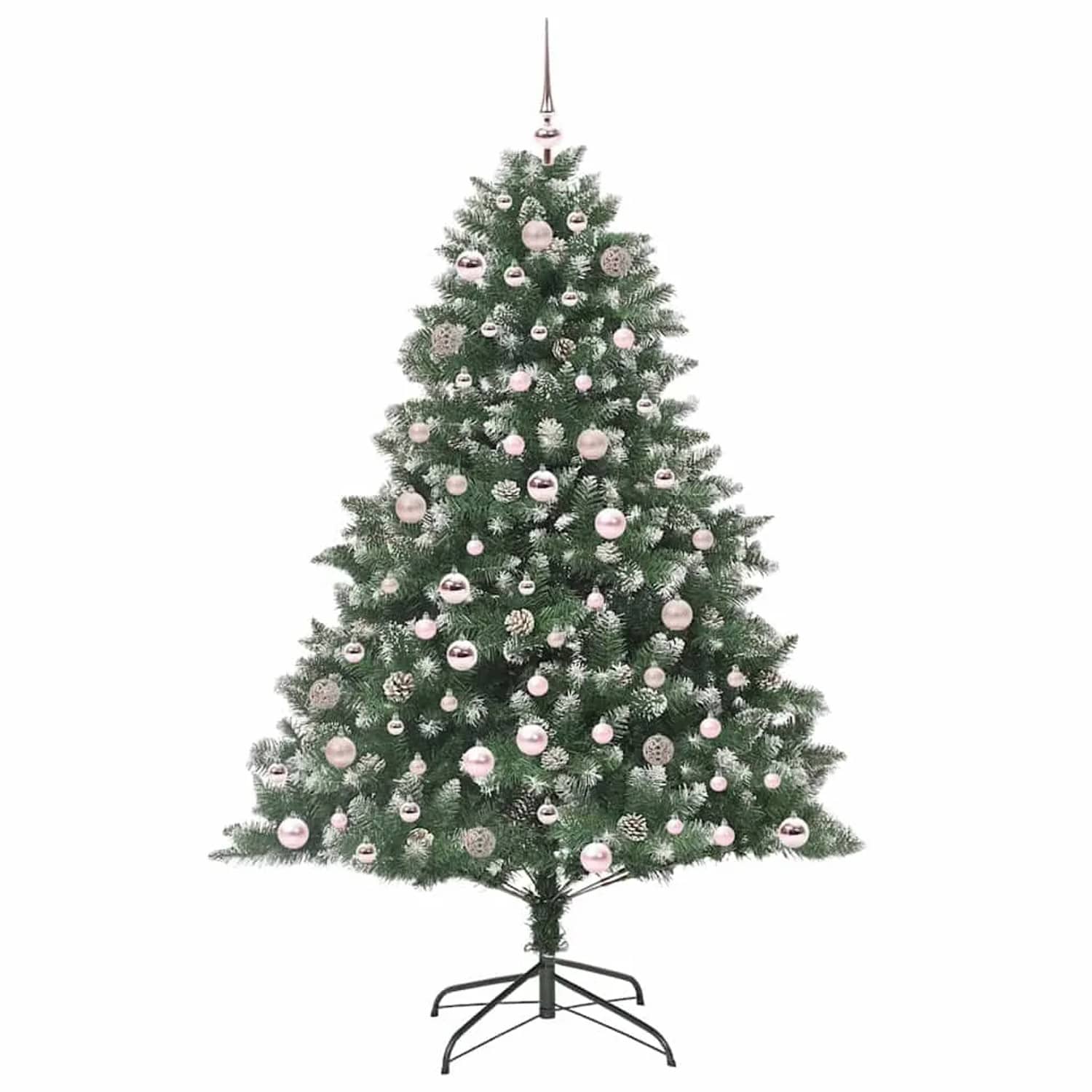 vidaXL Künstlicher Weihnachtsbaum mit 300 LEDs Grün 126 x 126 x 180 cm 3395235
