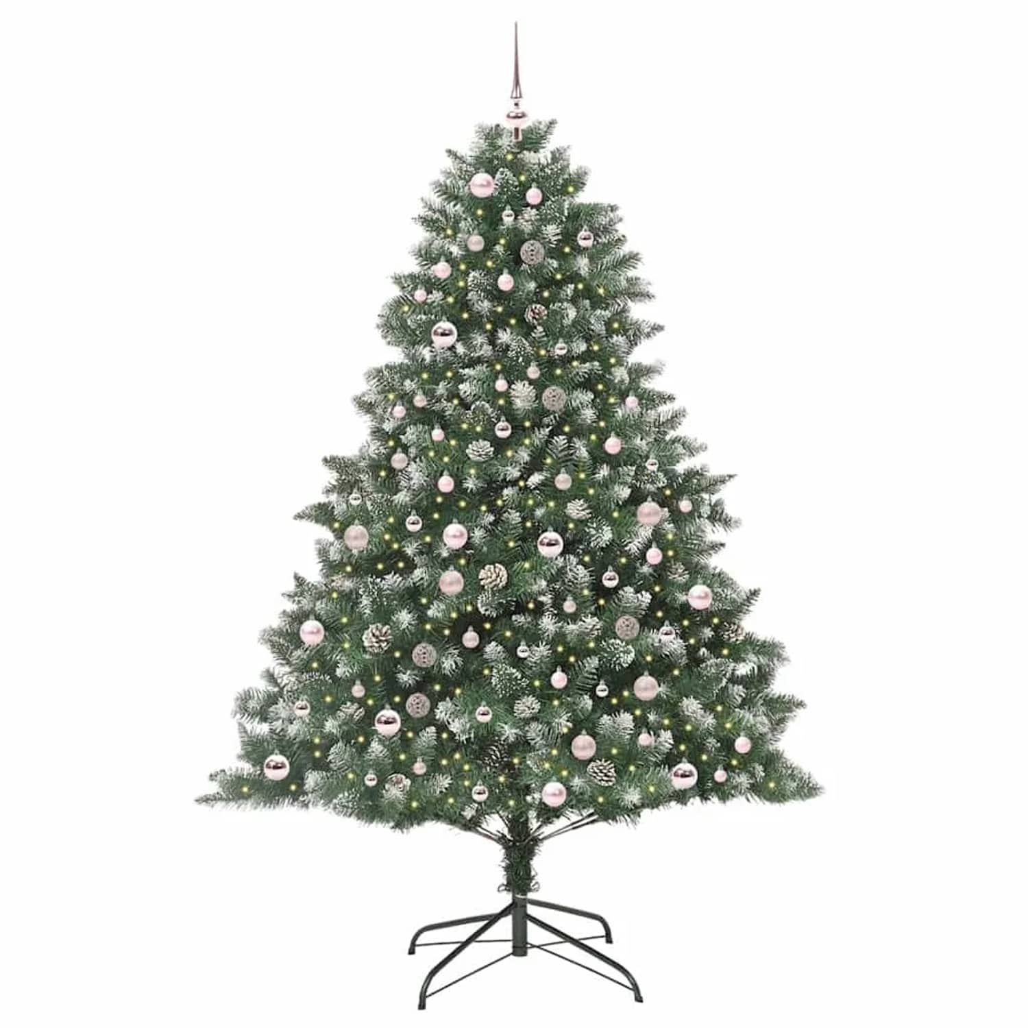 vidaXL Künstlicher Weihnachtsbaum mit 300 LEDs Grün 140 x 140 x 210 cm 3395247