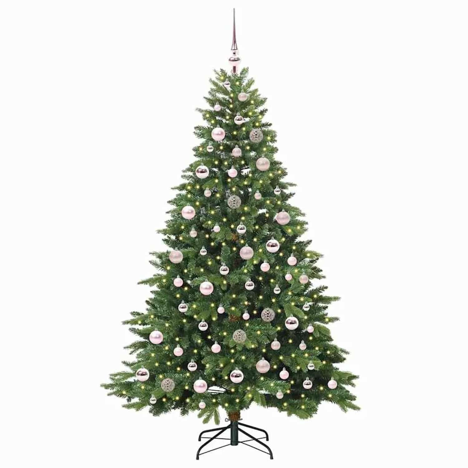 vidaXL Künstlicher Weihnachtsbaum mit 300 LEDs Grün 180 cm PE und PVC 3397551