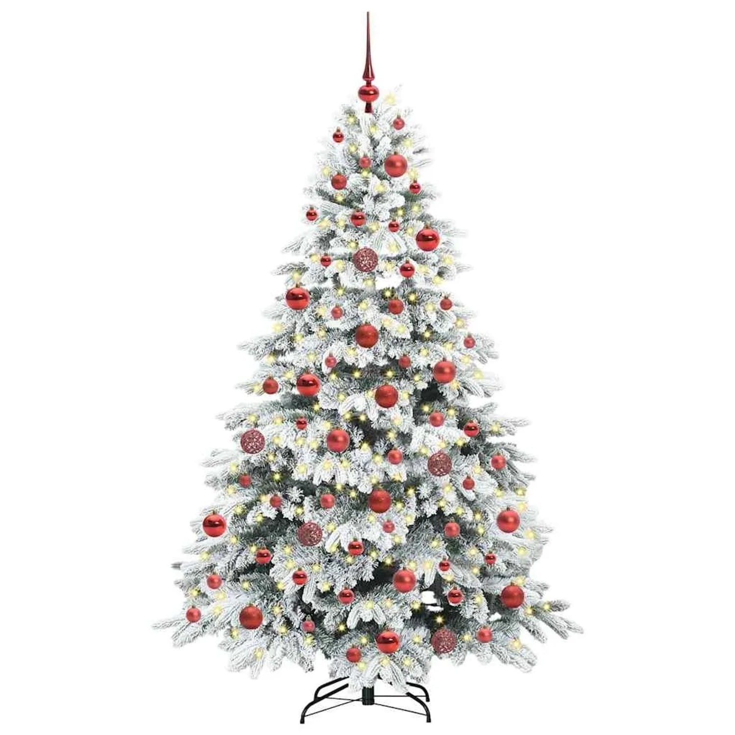 vidaXL Künstlicher Weihnachtsbaum mit 300 LEDs Grün 180 cm PE und PVC 3397614