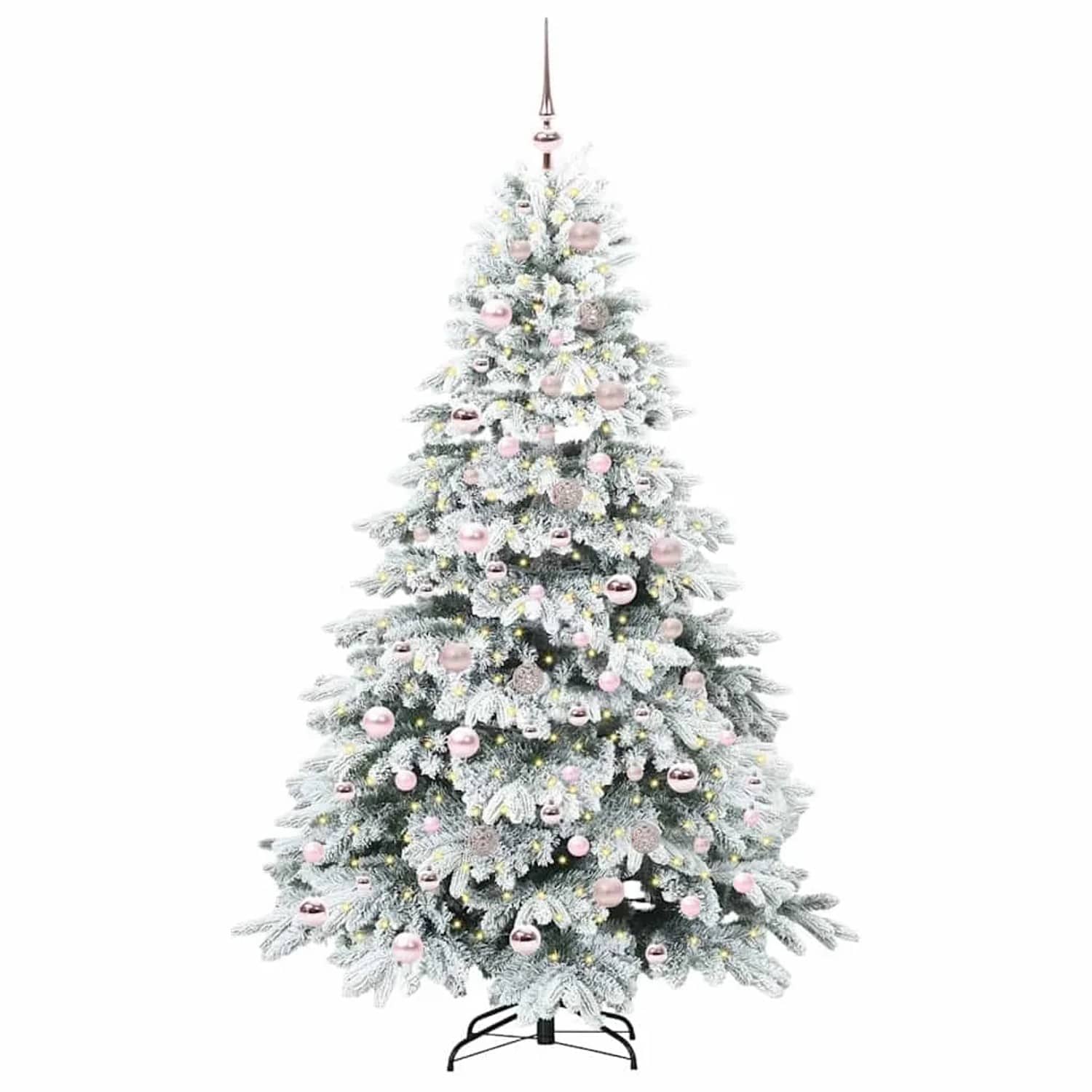 vidaXL Künstlicher Weihnachtsbaum mit 300 LEDs Grün 180 cm PE und PVC 3397616