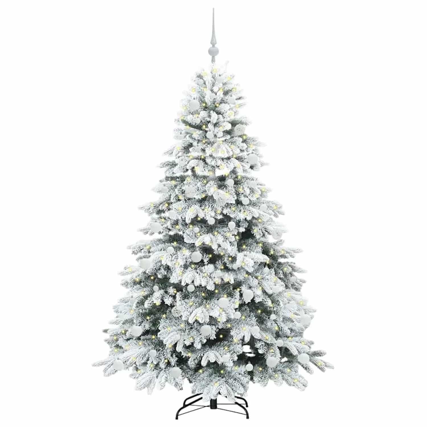 vidaXL Künstlicher Weihnachtsbaum mit 300 LEDs Grün 180 cm PE und PVC 3397617