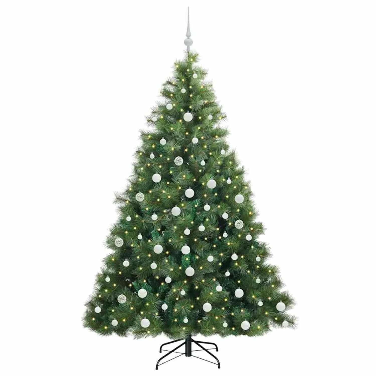vidaXL Künstlicher Weihnachtsbaum mit 300 LEDs Grün 180 cm PE und PVC 3397786