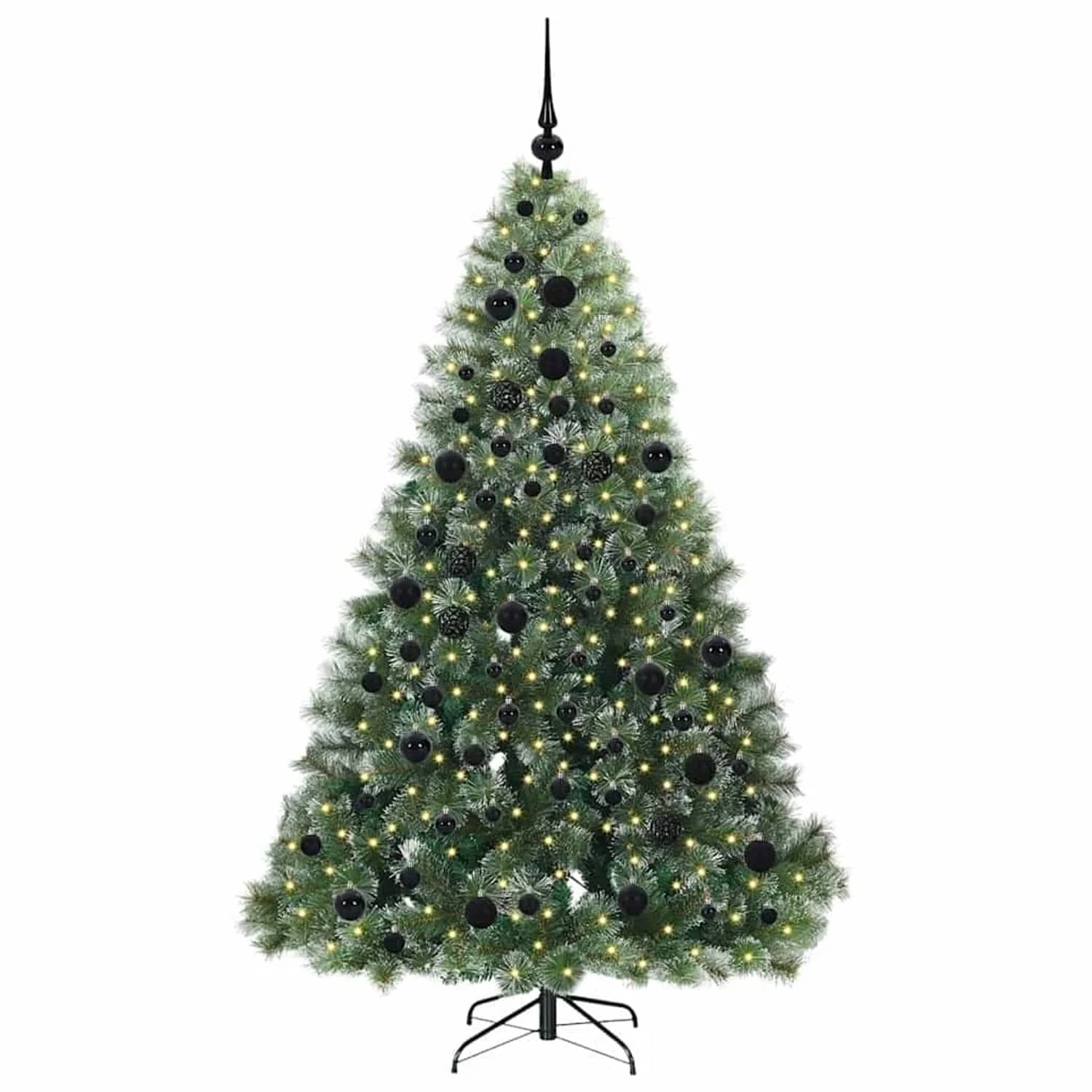 vidaXL Künstlicher Weihnachtsbaum mit 300 LEDs Grün 180 cm PE und PVC 3397849