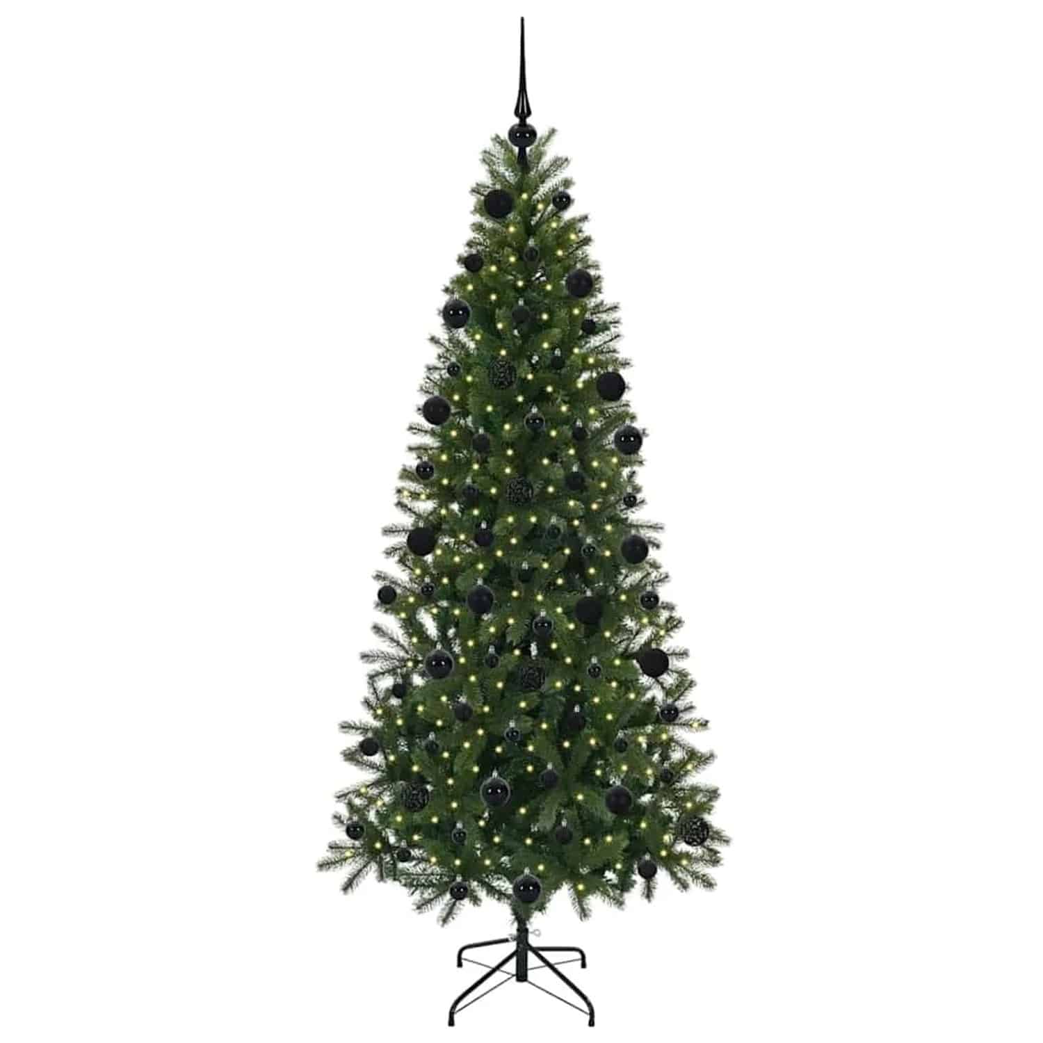 vidaXL Künstlicher Weihnachtsbaum mit 300 LEDs Grün 210 cm PE und PVC 3397368