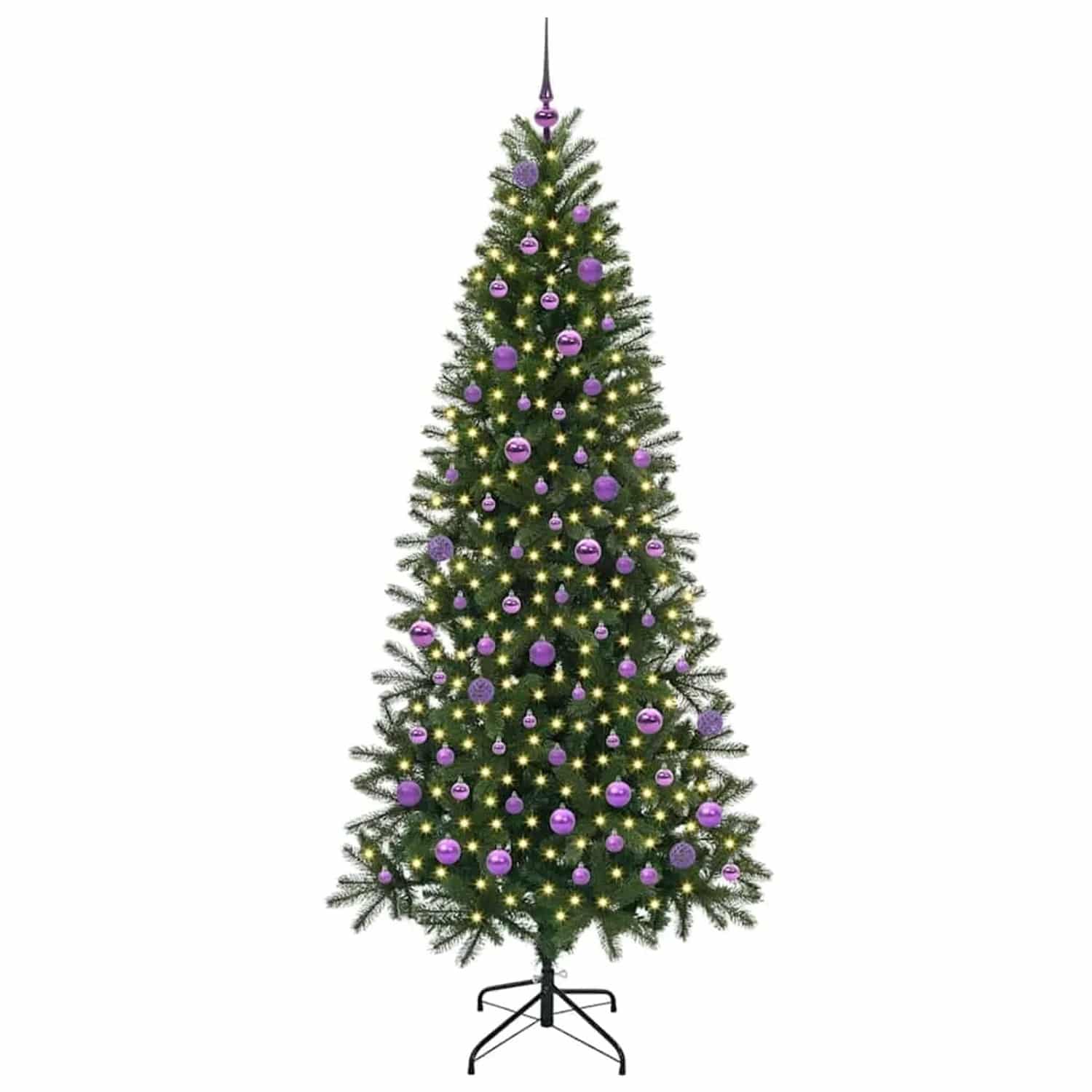 vidaXL Künstlicher Weihnachtsbaum mit 300 LEDs Grün 210 cm PE und PVC 3397373