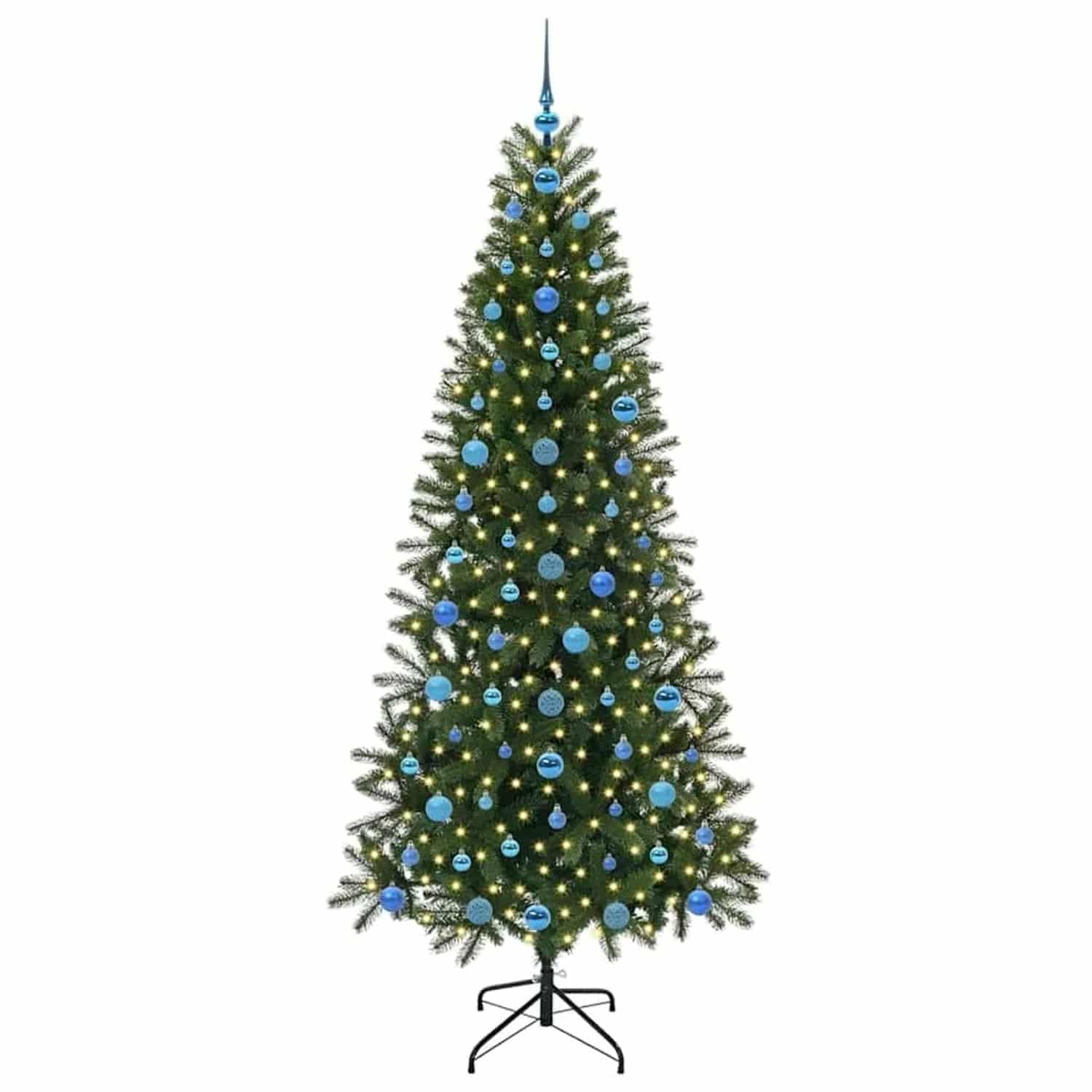 vidaXL Künstlicher Weihnachtsbaum mit 300 LEDs Grün 210 cm PE und PVC 3397374