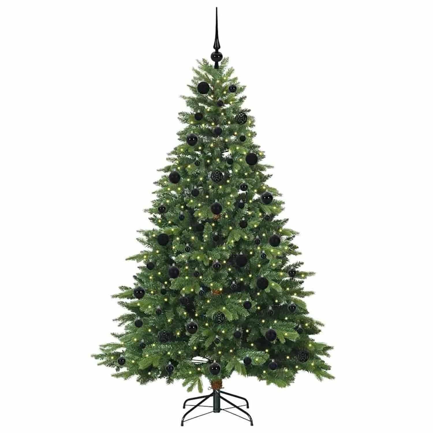 vidaXL Künstlicher Weihnachtsbaum mit 300 LEDs Grün 210 cm PE und PVC 3397563