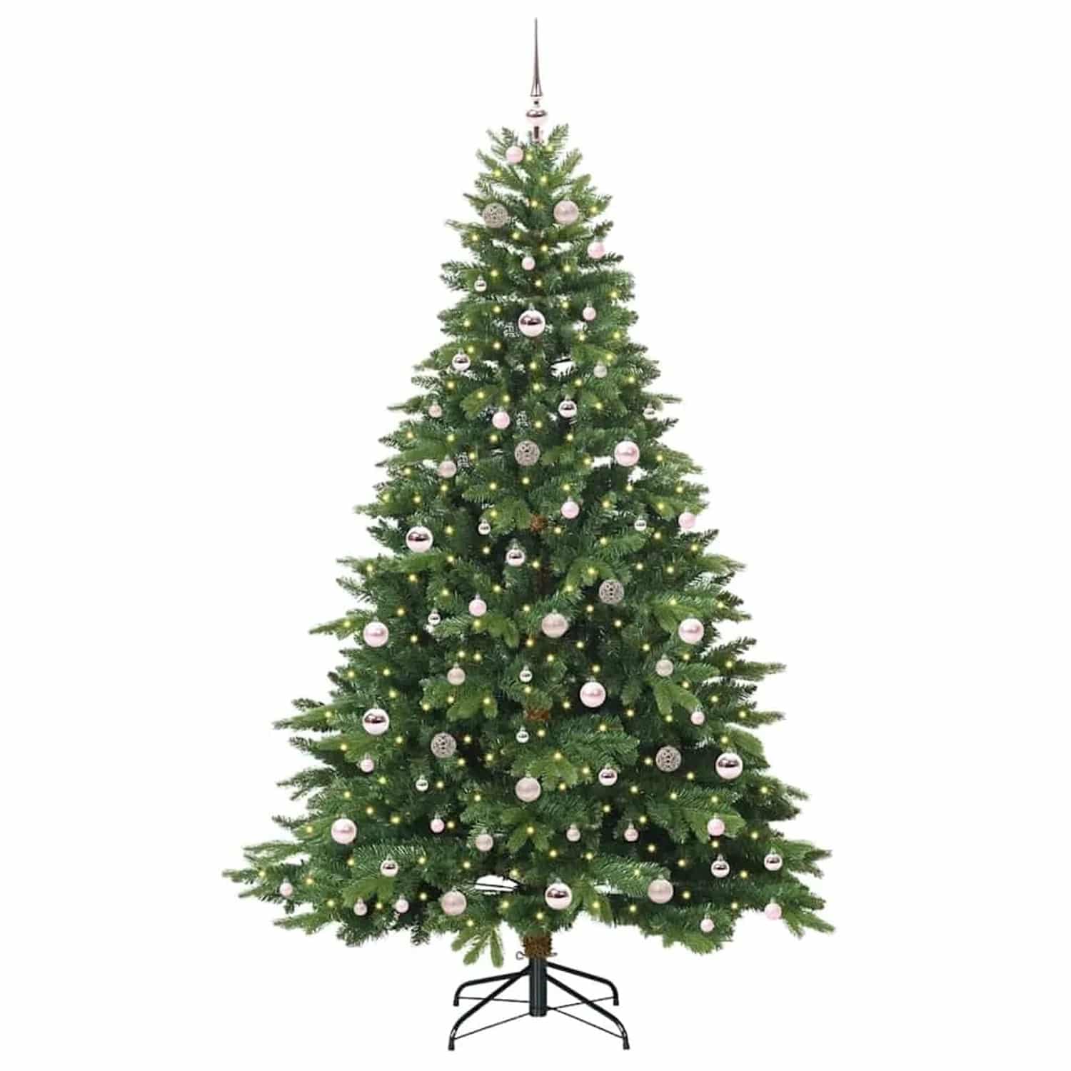 vidaXL Künstlicher Weihnachtsbaum mit 300 LEDs Grün 210 cm PE und PVC 3397564