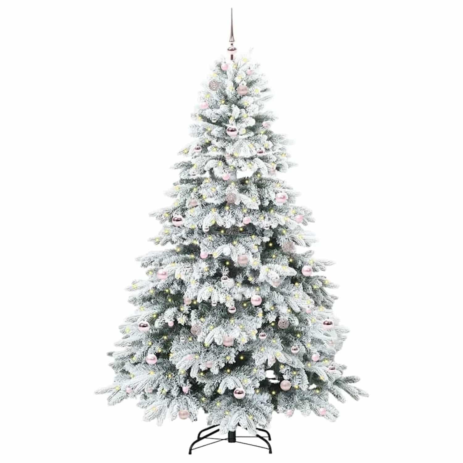 vidaXL Künstlicher Weihnachtsbaum mit 300 LEDs Grün 210 cm PE und PVC 3397629