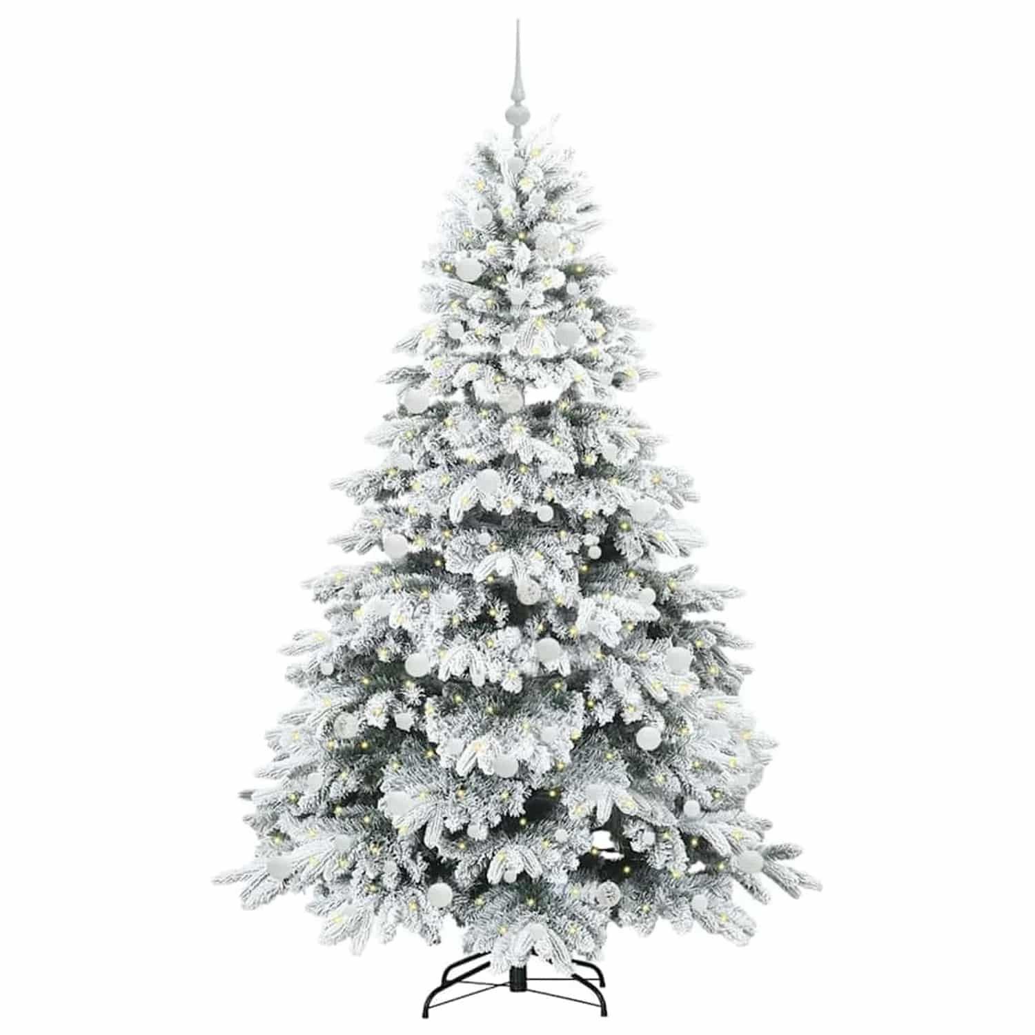 vidaXL Künstlicher Weihnachtsbaum mit 300 LEDs Grün 210 cm PE und PVC 3397630