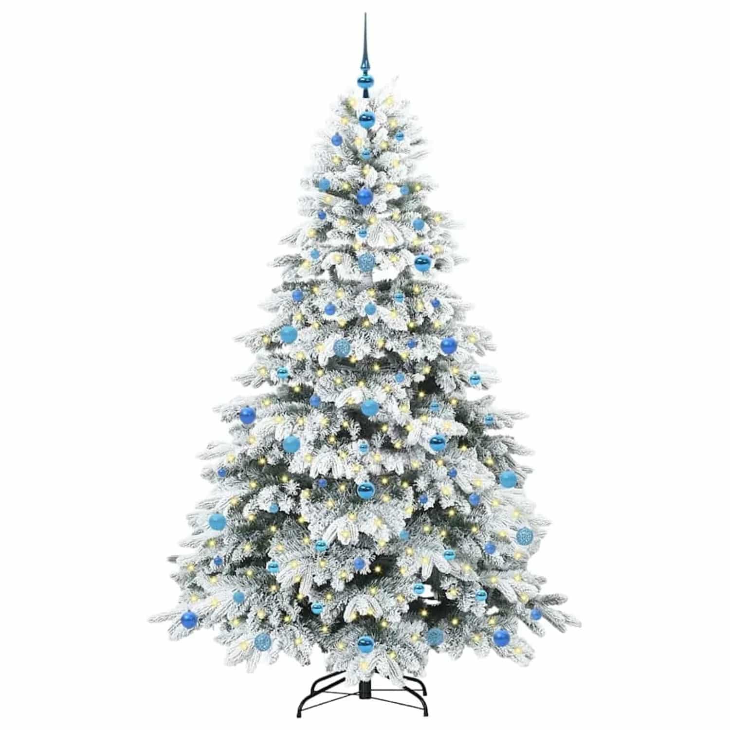 vidaXL Künstlicher Weihnachtsbaum mit 300 LEDs Grün 210 cm PE und PVC 3397634