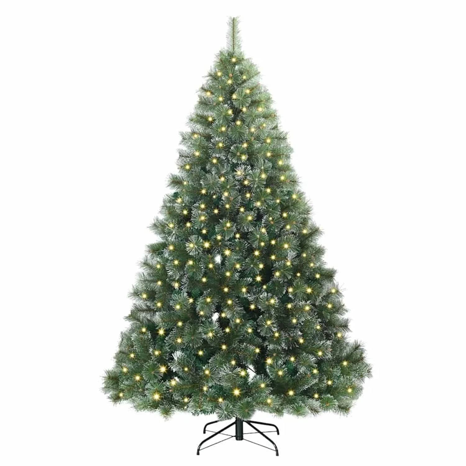 vidaXL Künstlicher Weihnachtsbaum mit 300 LEDs Grün 210 cm PE und PVC 3397857