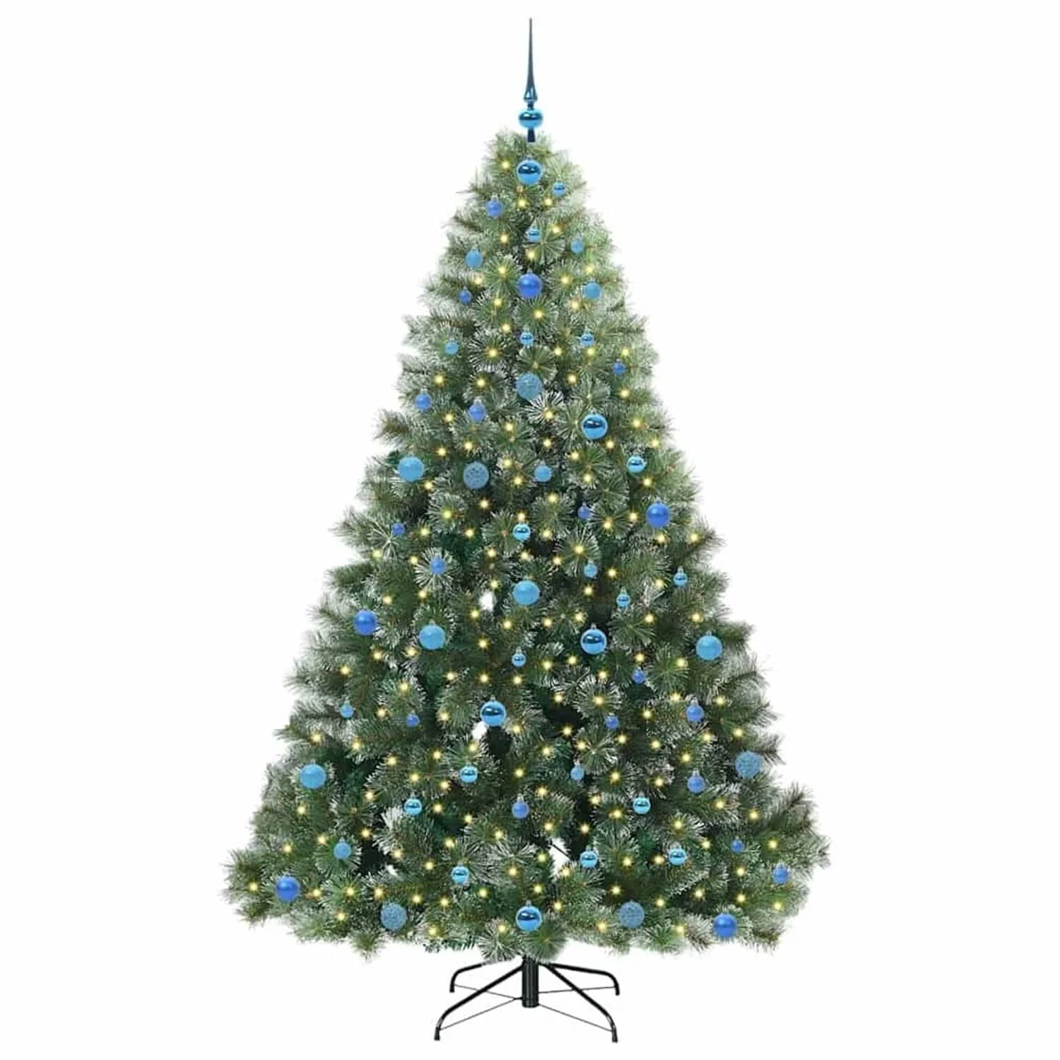 vidaXL Künstlicher Weihnachtsbaum mit 300 LEDs Grün 210 cm PE und PVC 3397868