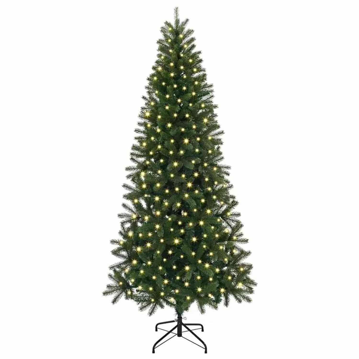 vidaXL Künstlicher Weihnachtsbaum mit 300 LEDs Grün 240 cm PE und PVC 3397376