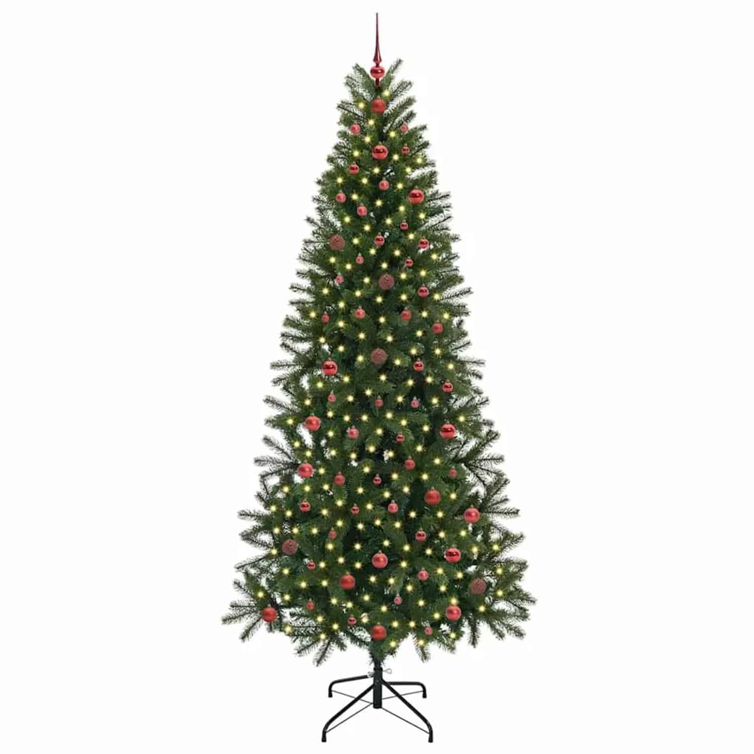 vidaXL Künstlicher Weihnachtsbaum mit 300 LEDs Grün 240 cm PE und PVC 3397380