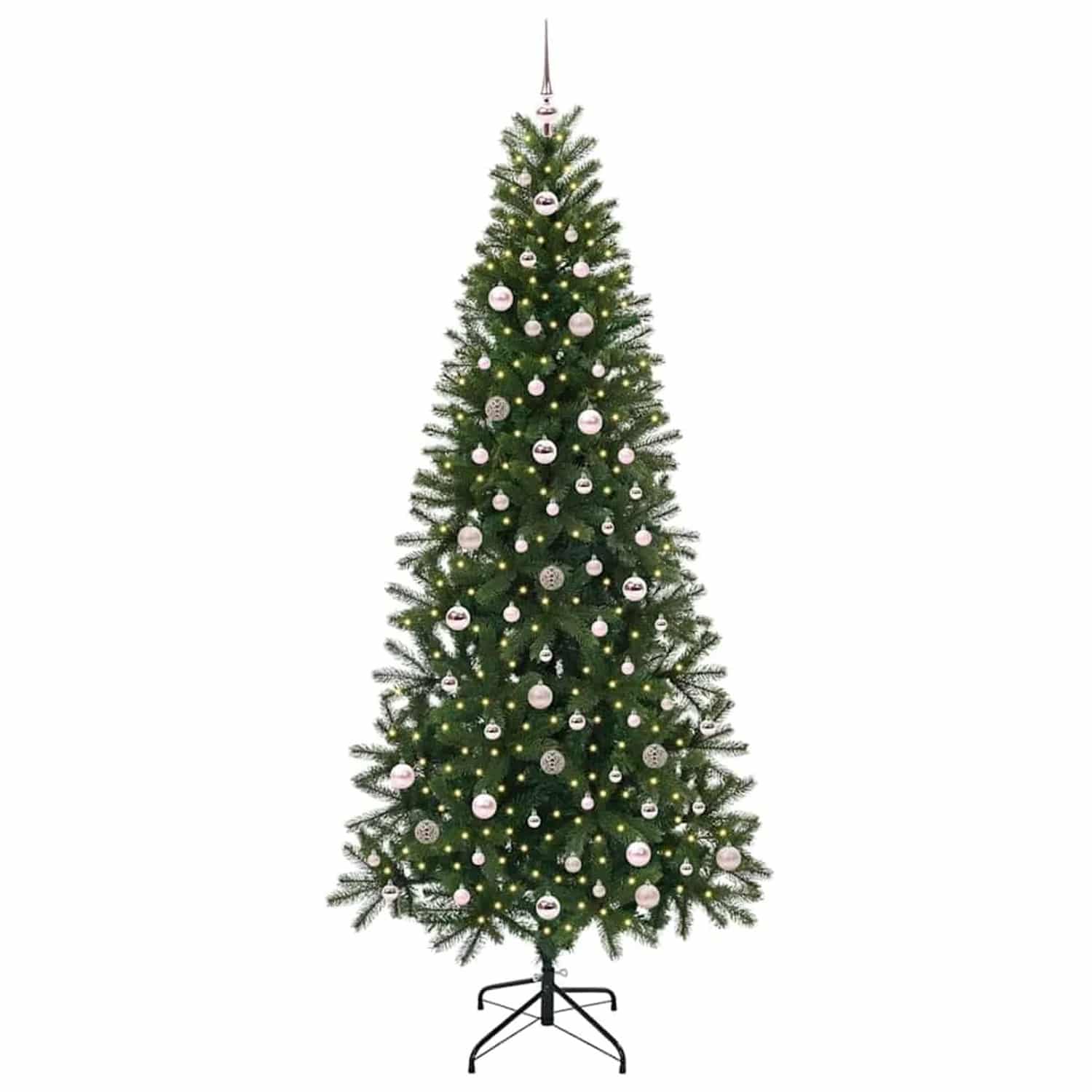 vidaXL Künstlicher Weihnachtsbaum mit 300 LEDs Grün 240 cm PE und PVC 3397382