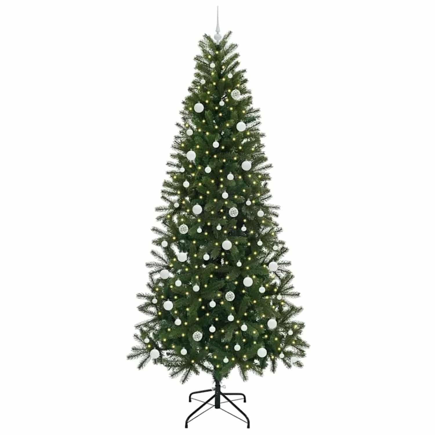 vidaXL Künstlicher Weihnachtsbaum mit 300 LEDs Grün 240 cm PE und PVC 3397383