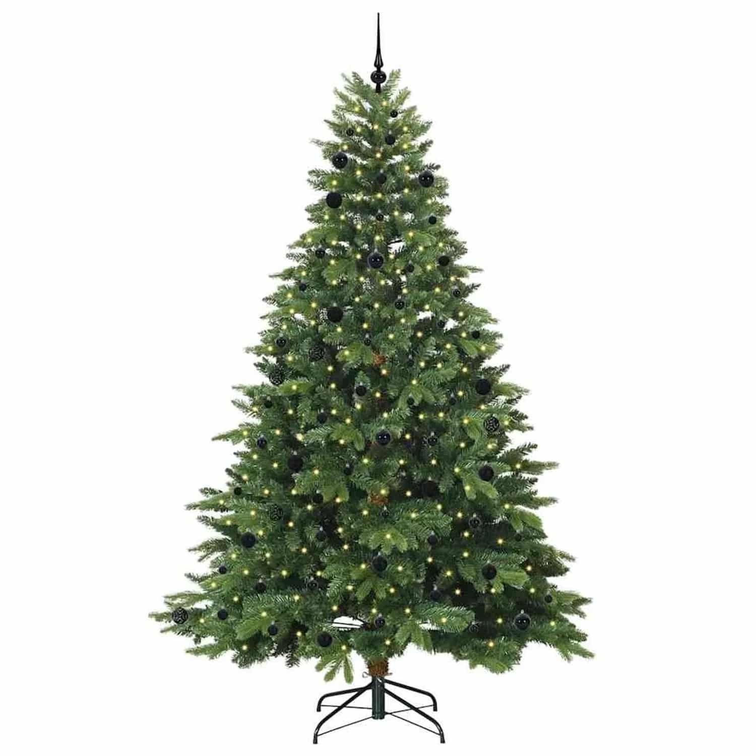 vidaXL Künstlicher Weihnachtsbaum mit 300 LEDs Grün 240 cm PE und PVC 3397576