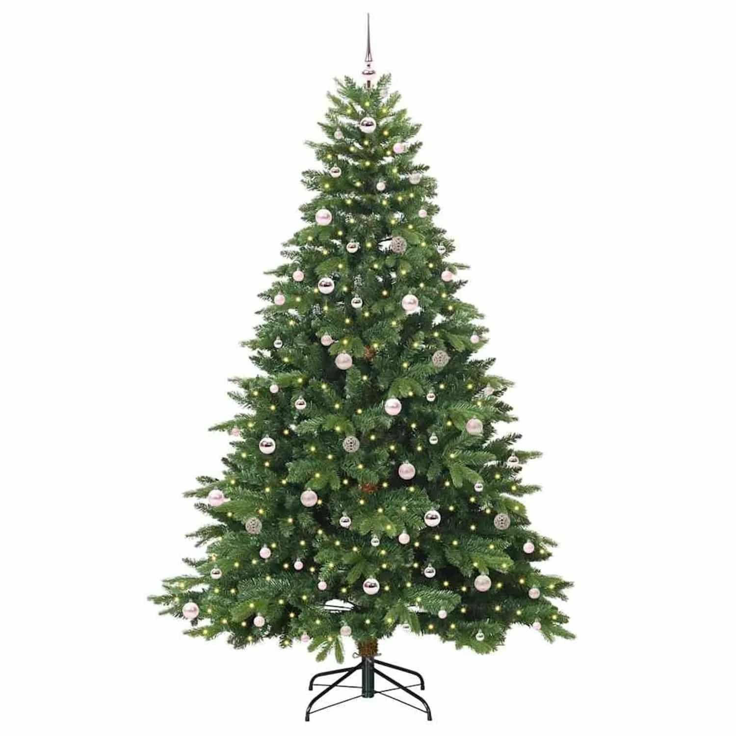 vidaXL Künstlicher Weihnachtsbaum mit 300 LEDs Grün 240 cm PE und PVC 3397577