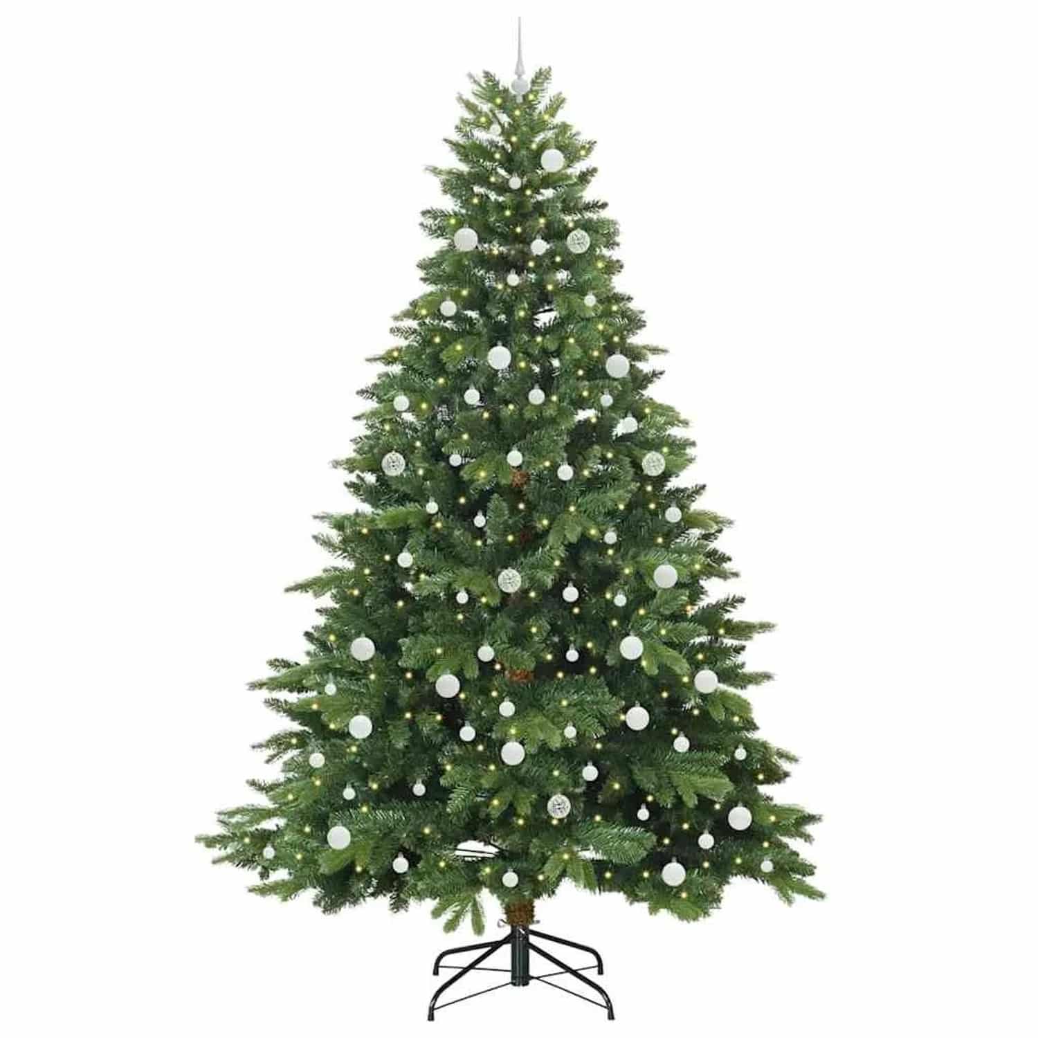 vidaXL Künstlicher Weihnachtsbaum mit 300 LEDs Grün 240 cm PE und PVC 3397578