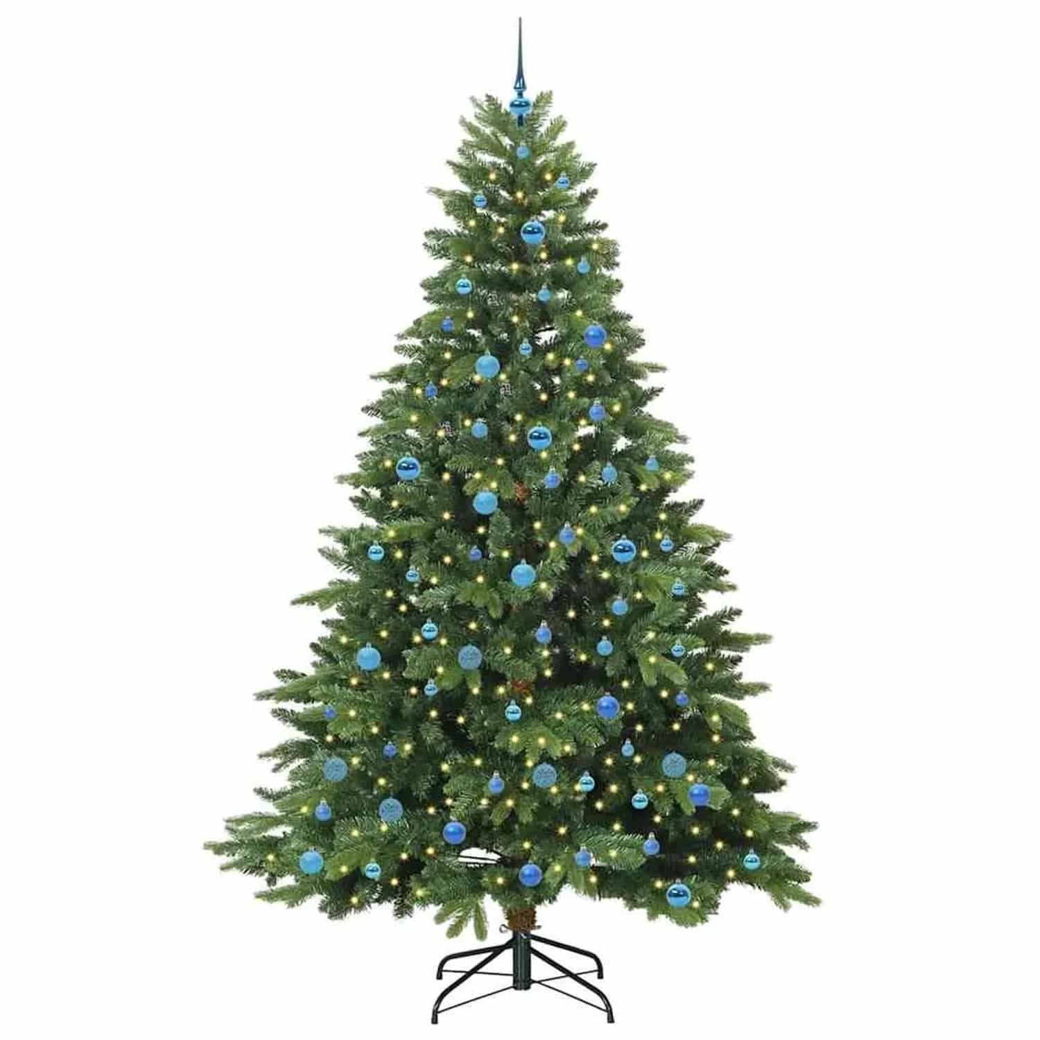 vidaXL Künstlicher Weihnachtsbaum mit 300 LEDs Grün 240 cm PE und PVC 3397582