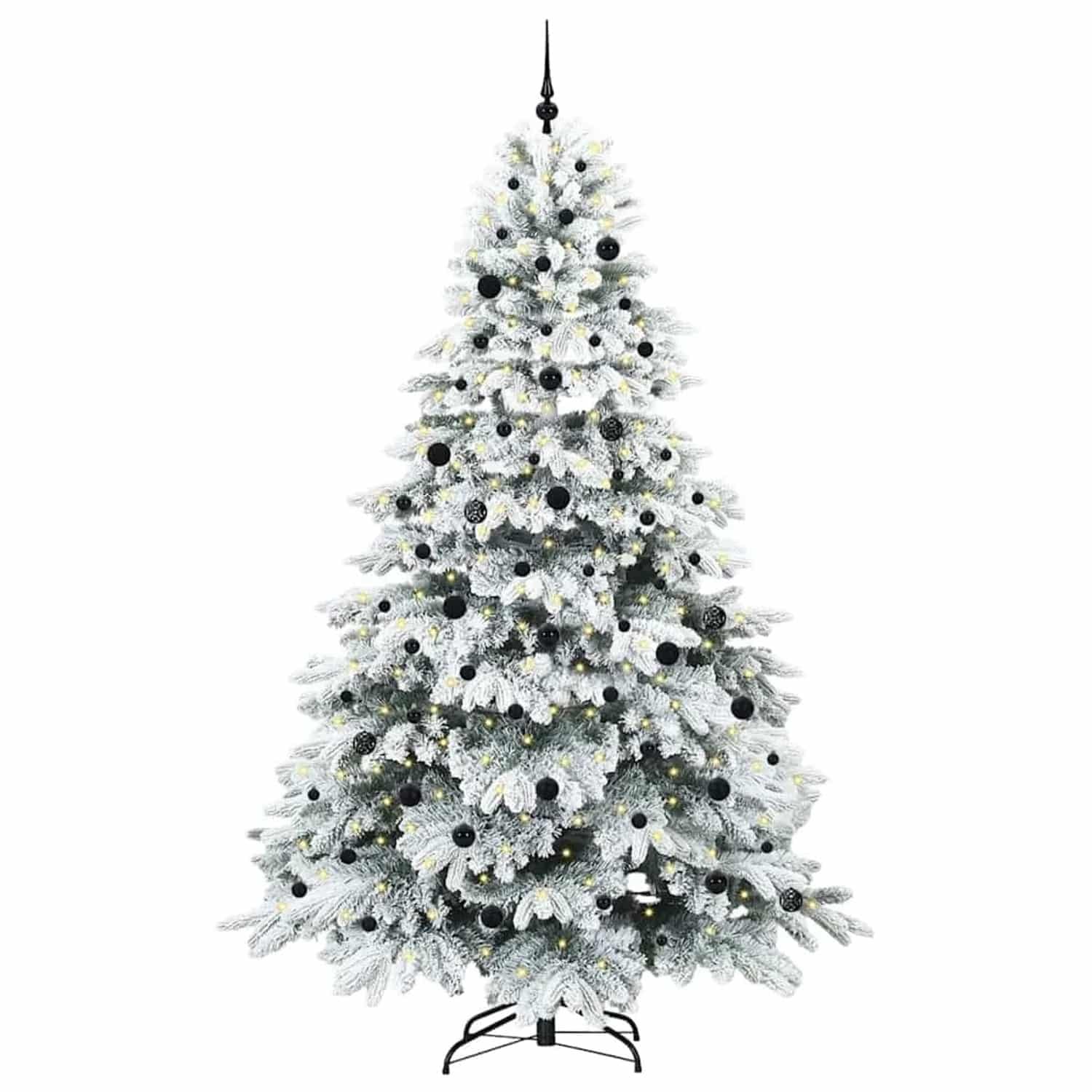 vidaXL Künstlicher Weihnachtsbaum mit 300 LEDs Grün 240 cm PE und PVC 3397641