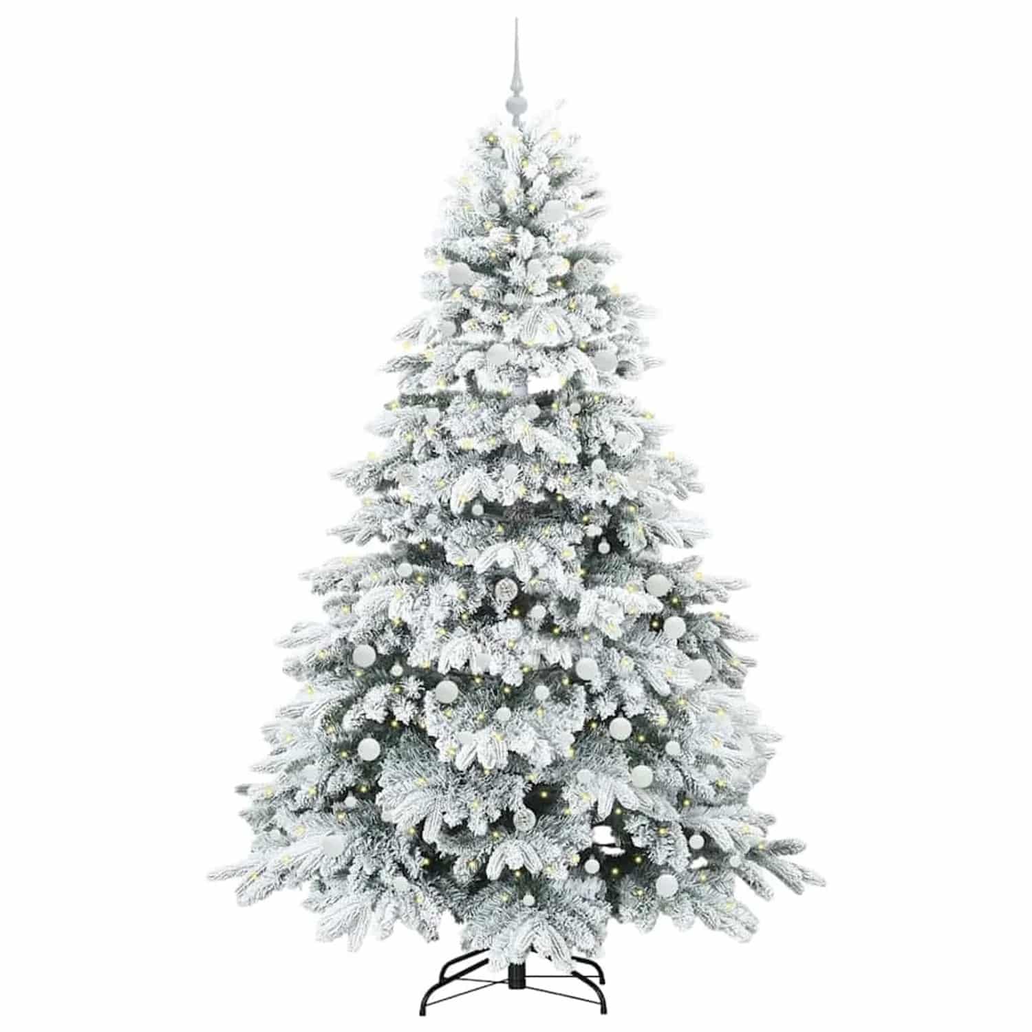 vidaXL Künstlicher Weihnachtsbaum mit 300 LEDs Grün 240 cm PE und PVC 3397643