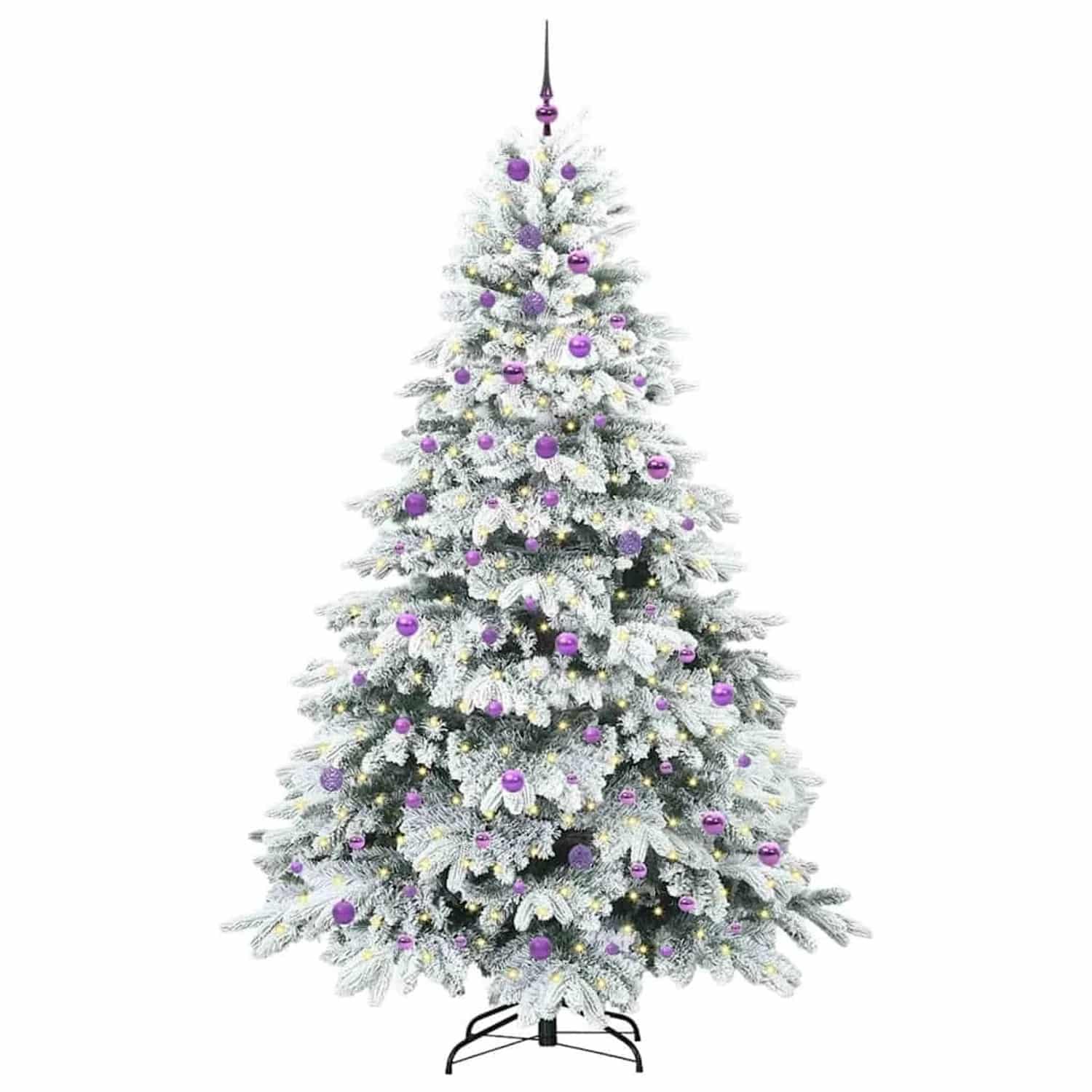 vidaXL Künstlicher Weihnachtsbaum mit 300 LEDs Grün 240 cm PE und PVC 3397646