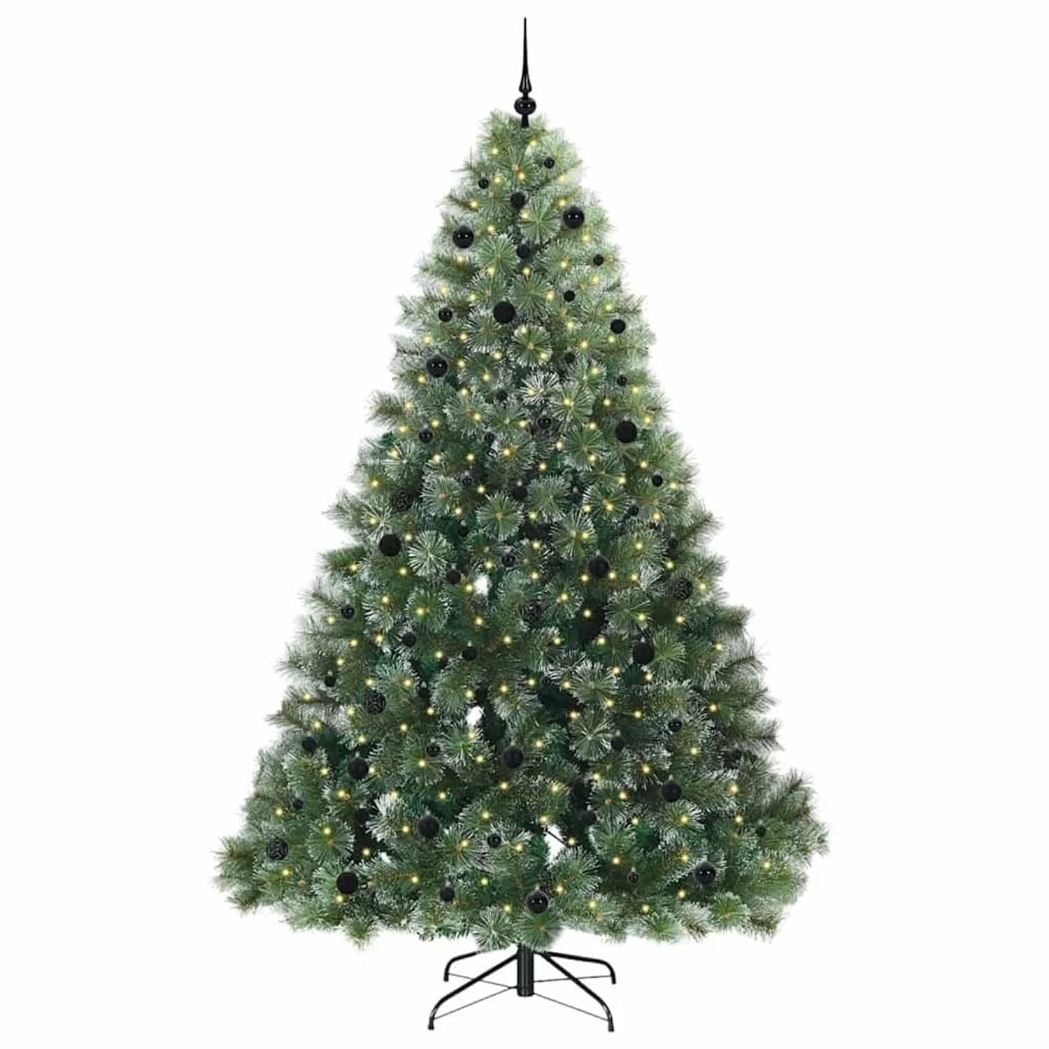 vidaXL Künstlicher Weihnachtsbaum mit 300 LEDs Grün 240 cm PE und PVC 3397875