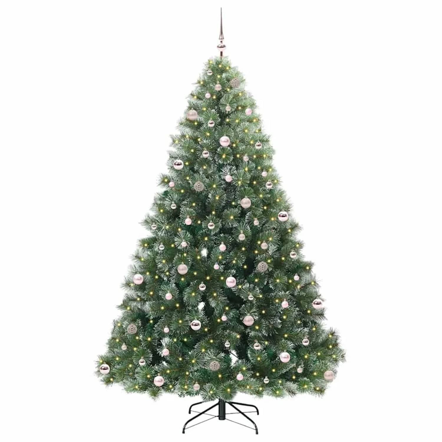 vidaXL Künstlicher Weihnachtsbaum mit 300 LEDs Grün 240 cm PE und PVC 3397876
