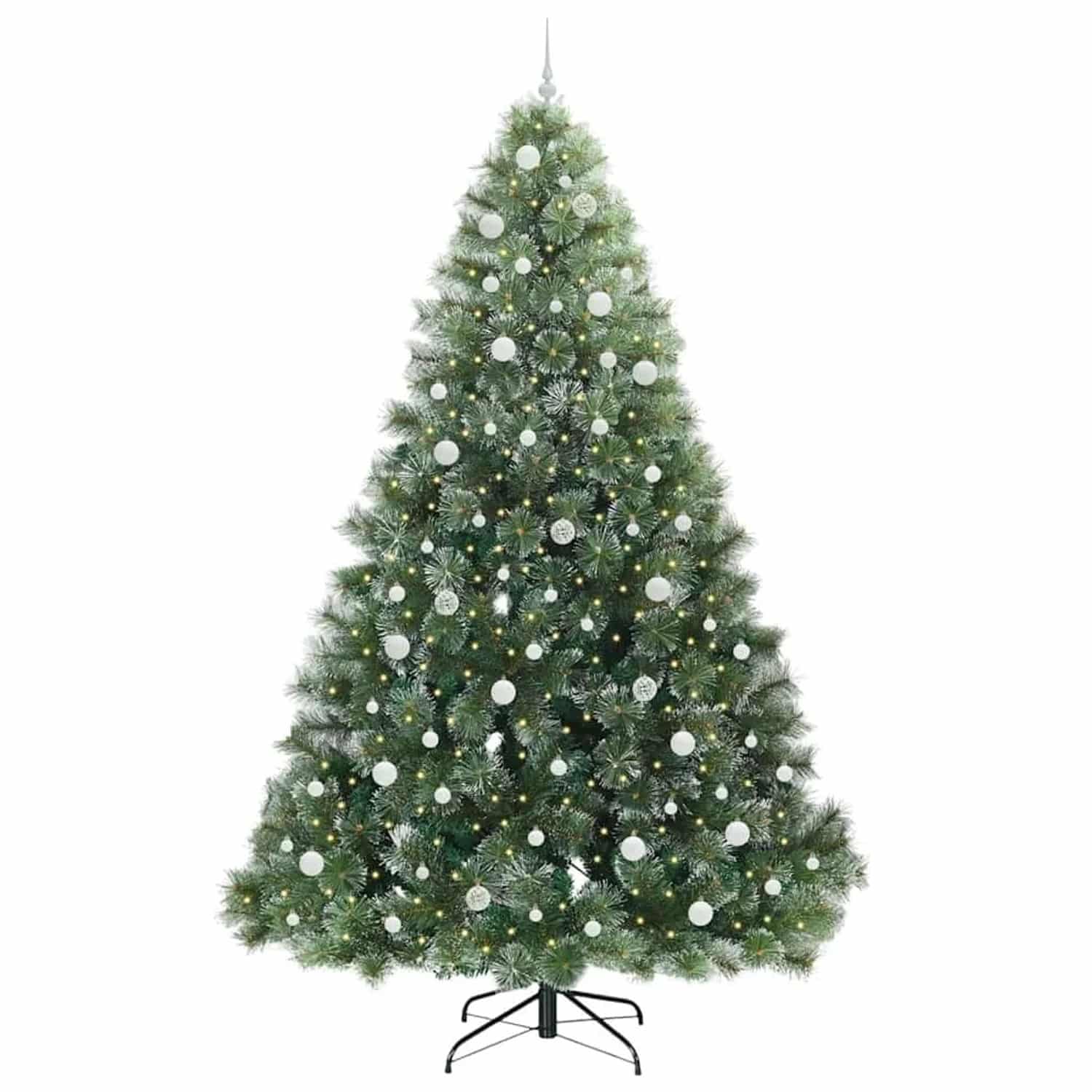 vidaXL Künstlicher Weihnachtsbaum mit 300 LEDs Grün 240 cm PE und PVC 3397877