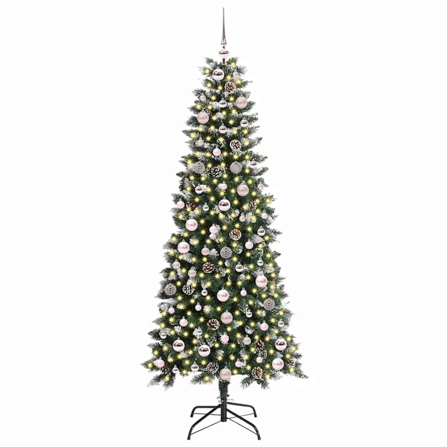 vidaXL Künstlicher Weihnachtsbaum mit 300 LEDs Grün 76 x 76 x 180 cm 3395822